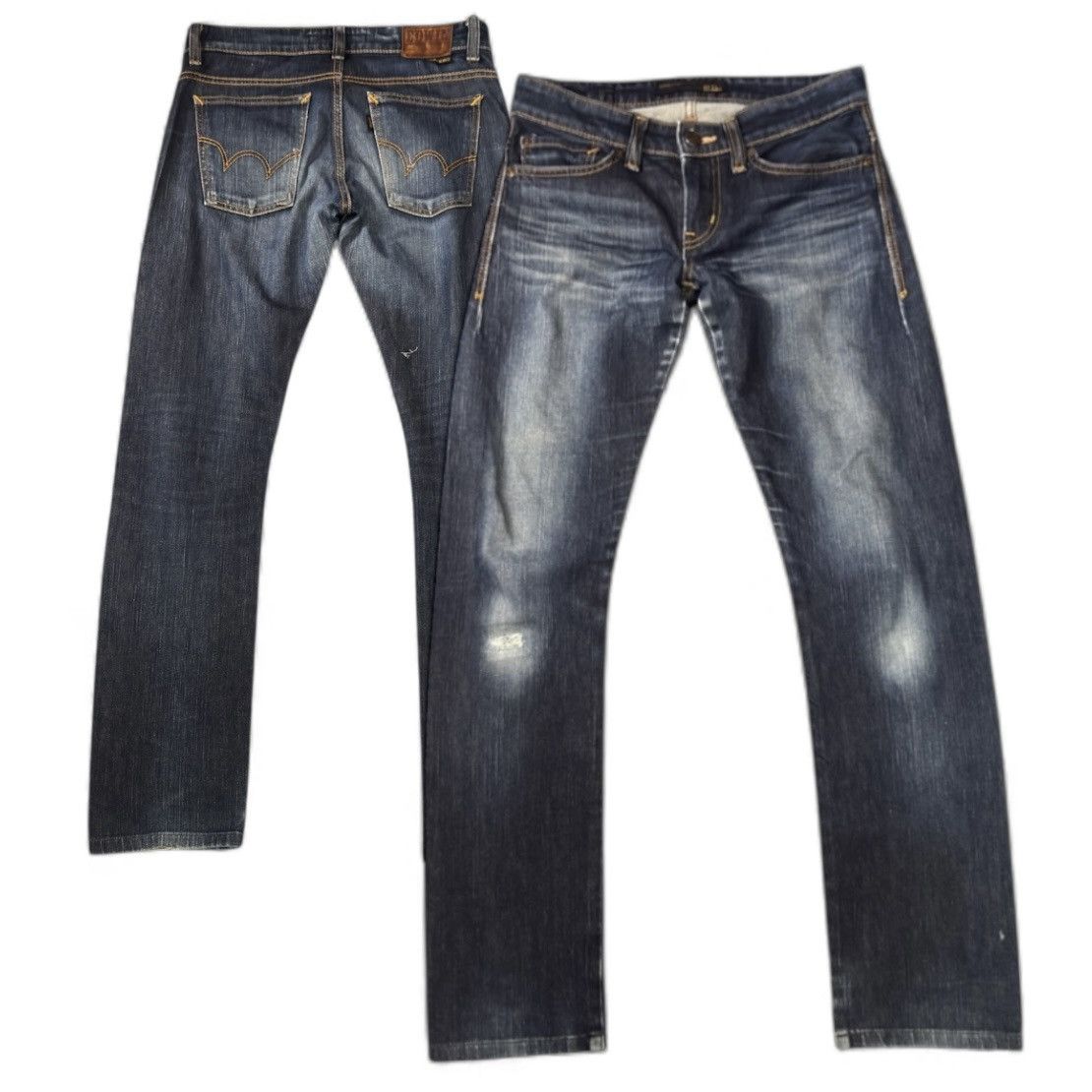 Beauty Beast Vintage 90s Archive Edwin 503 Zero Slim Low Rise Denim Size 29" - 1 Thumbnail