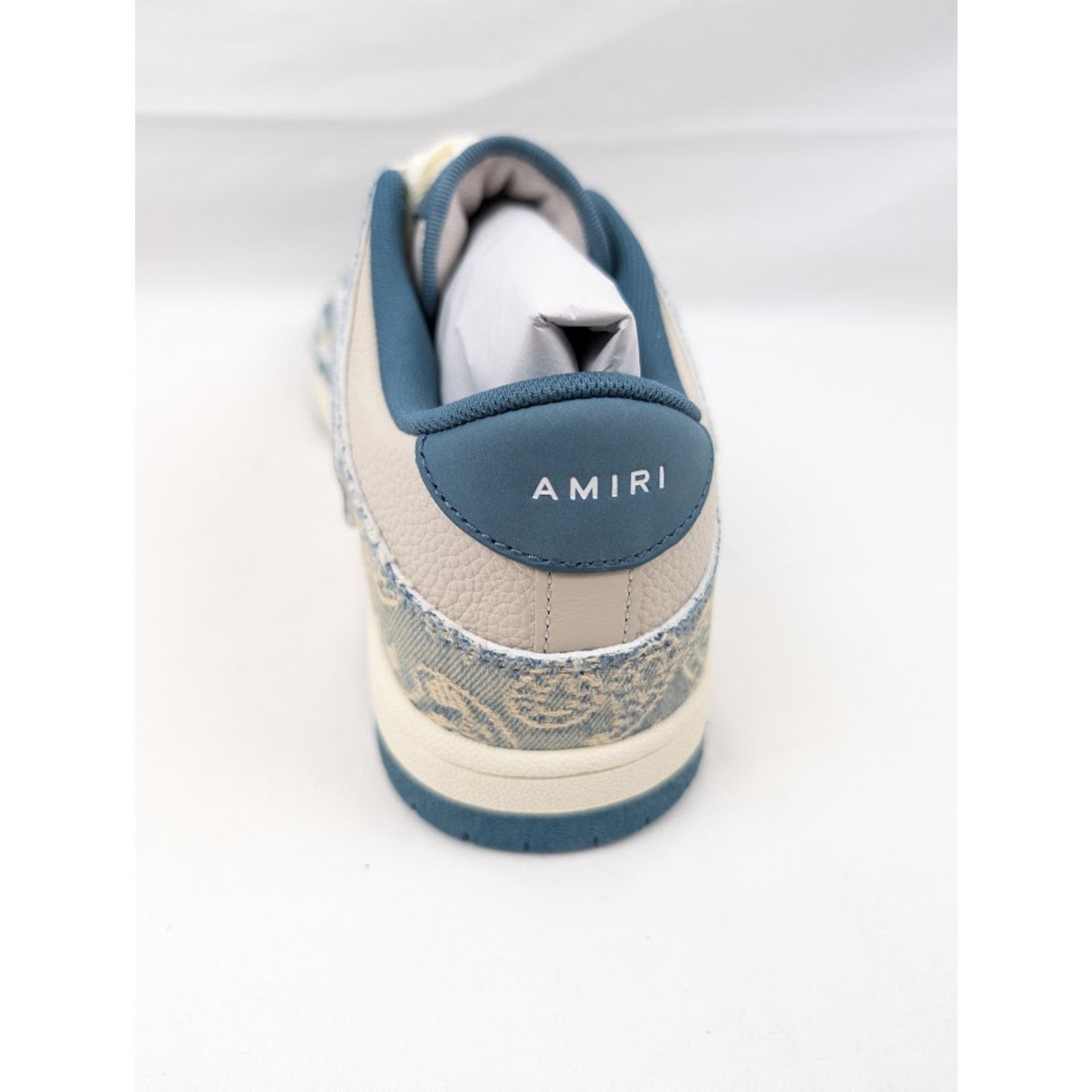 Amiri o1rshd1 Skelton Low-Top Sneakers in Natural/Denim Size US 11 / EU 44 - 11 Thumbnail