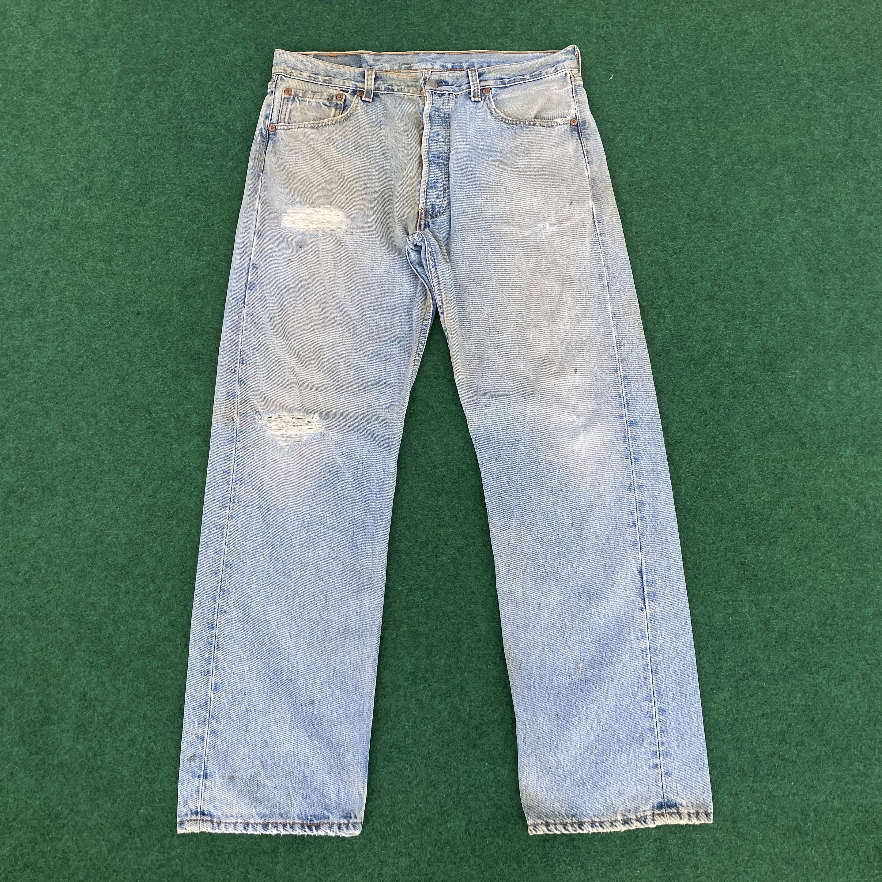 Levi's × Vintage Vtg Levis 501 Distressed Ripped Stains Sz 32 Jeans Size US 32 / EU 48 - 1 Thumbnail