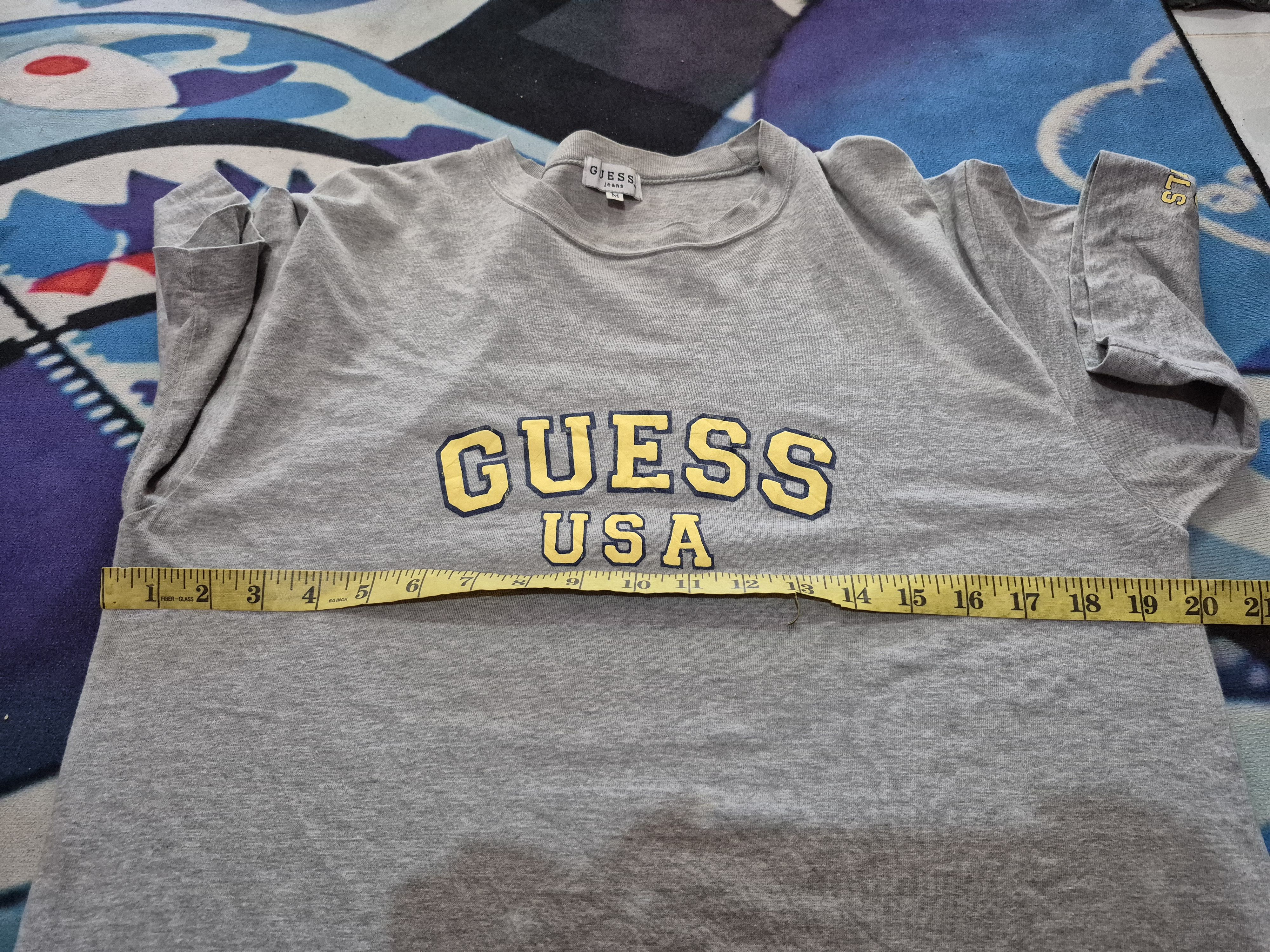 Vintage 🔥 Vintage Guess Jeans USA Spellout Tee Japan Size US M / EU 48-50 / 2 - 13 Thumbnail