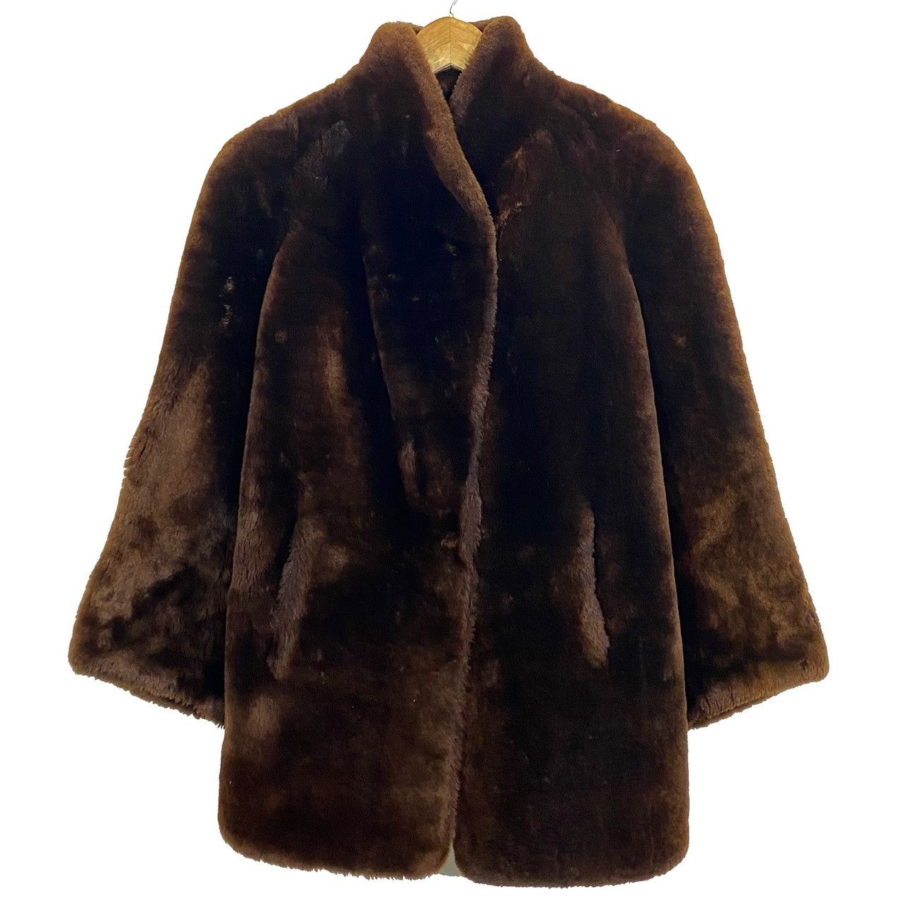 Vintage Manteau Chic Soirée Marron Vintage 70/80’s Size L / US 10 / IT 46 - 1 Thumbnail