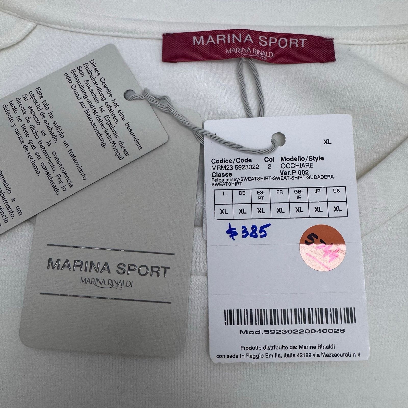 Marina Rinaldi Marina Rinaldi Occhaire Applique Scuba Sweatshirt White XL Size 3XL / US 20-22 - 10 Thumbnail