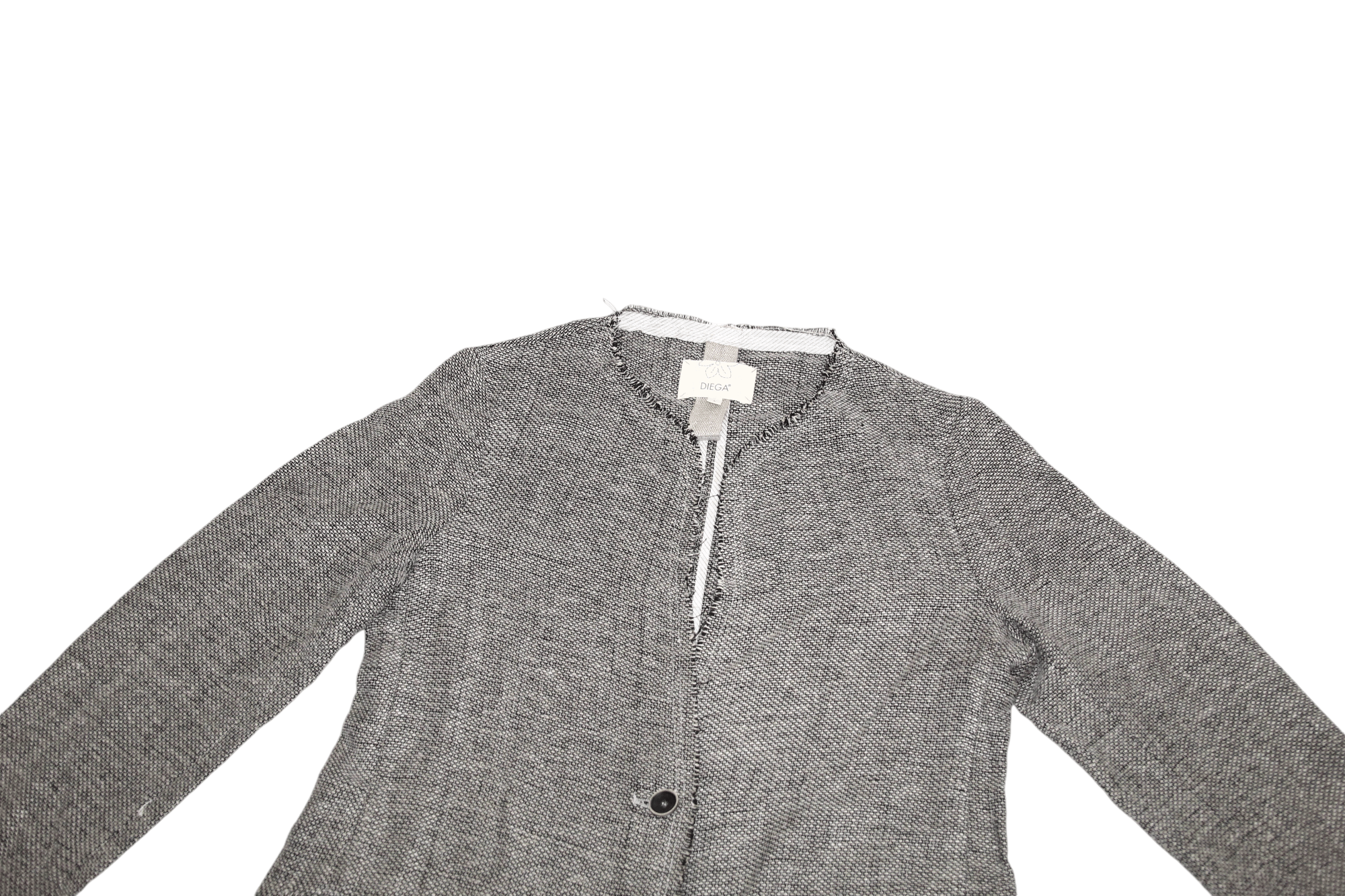 Barbara I Gongini Diega raw cut unlined woven linen blend coat Size L / US 10 / IT 46 - 7 Thumbnail