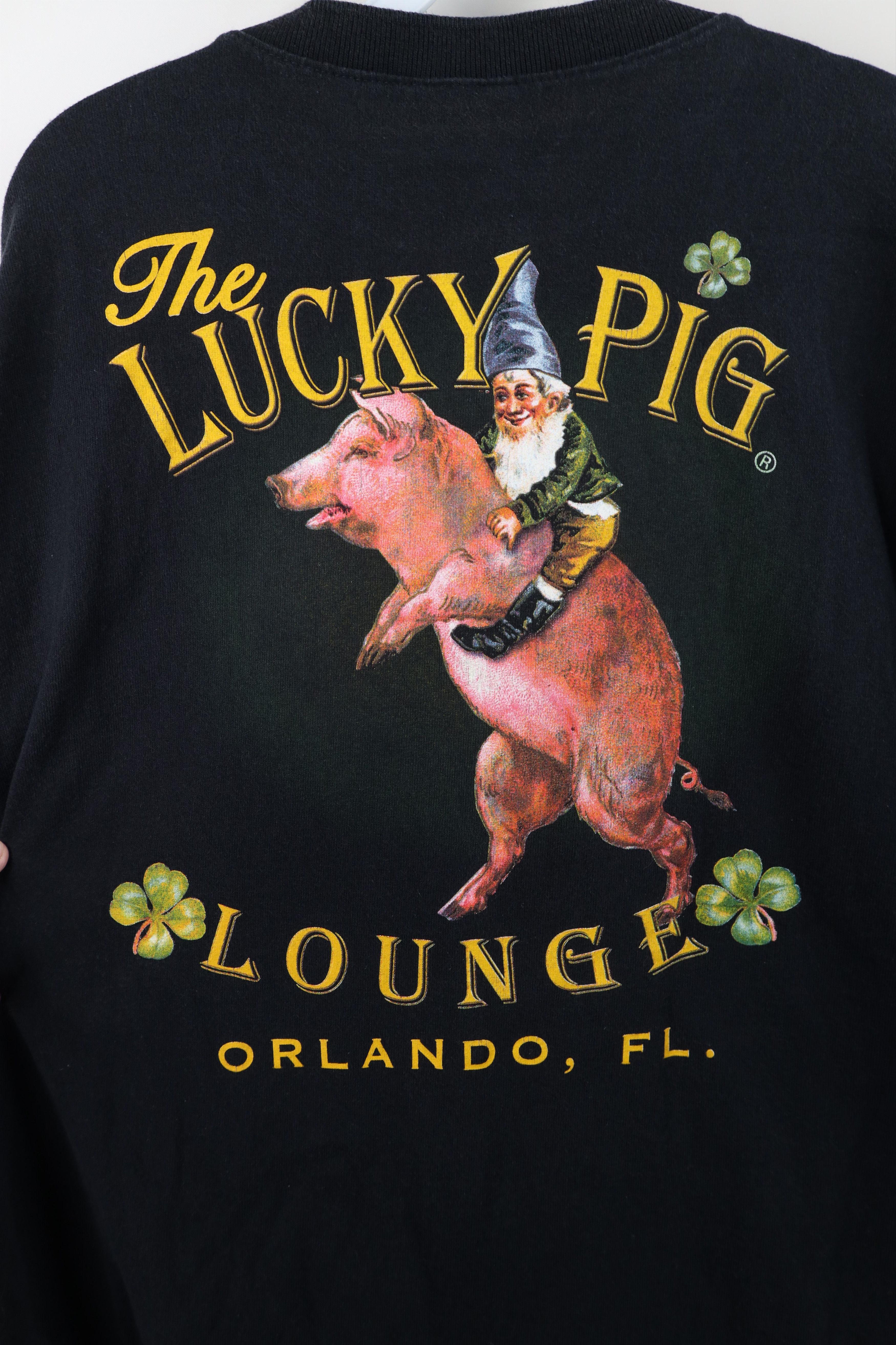 Vintage Vintage 90s Y2K Pig Lounge Orlando Florida Henley T-Shirt Size US XL / EU 56 / 4 - 11 Thumbnail