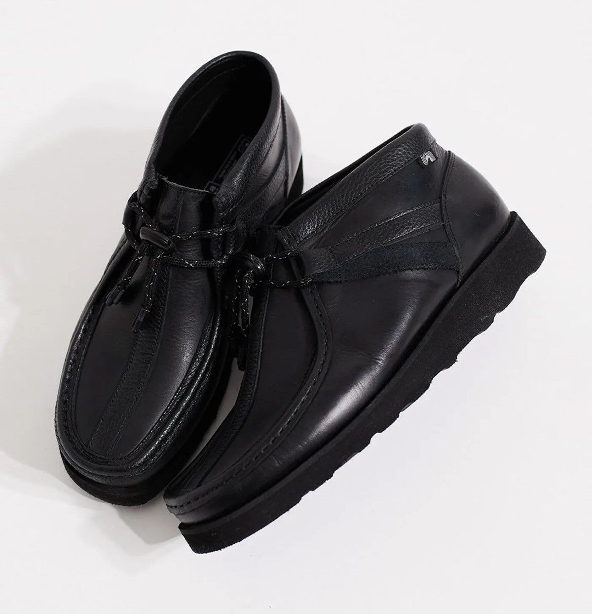 image of 18 East X Padmore And Barnes Leather Wallabee Shoes in Black, Men's (Size 9)