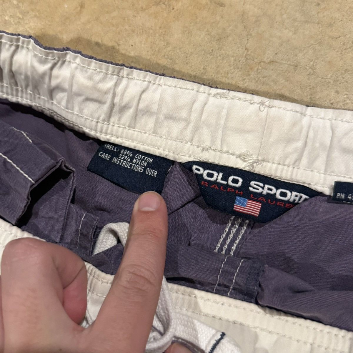 Polo Ralph Lauren 1990s Polo Sport Faded Arc Logo Board Shorts ERD Grunge Size US 38 / EU 54 - 5 Thumbnail