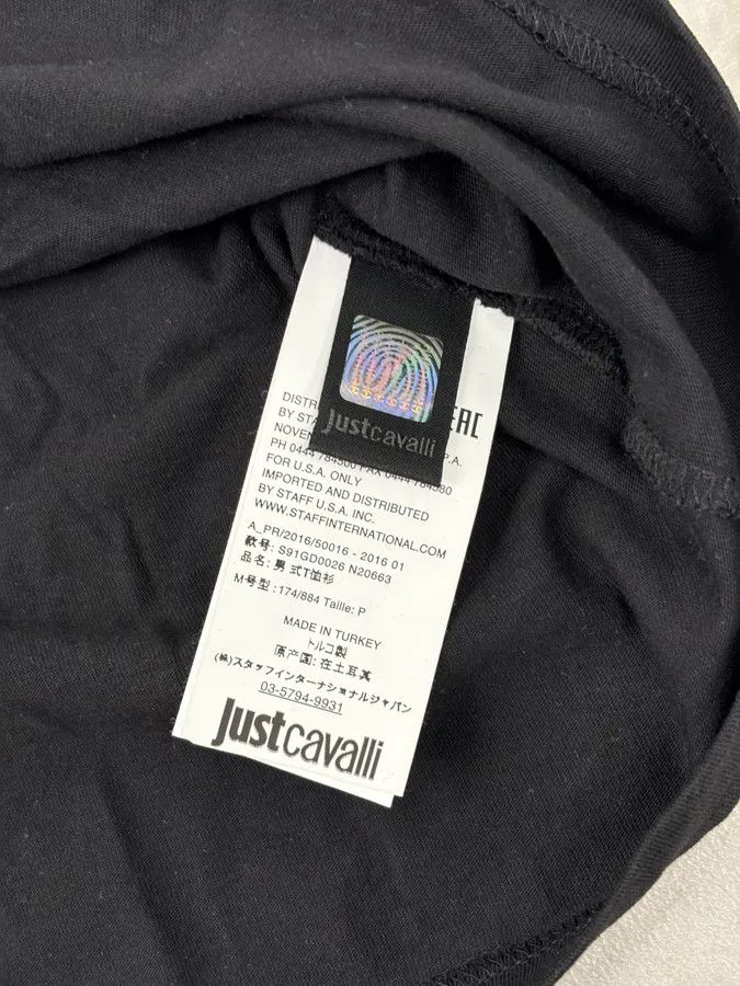 Just Cavalli SS2016 Cavalli Black Cotton Graphic Lip Smoke Cigarette T-Shirt Size US M / EU 48-50 / 2 - 9 Thumbnail