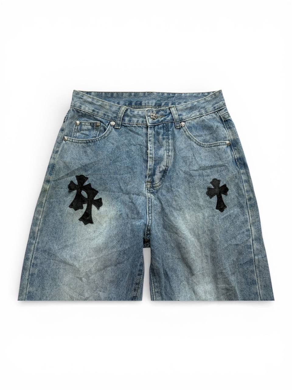 Vintage Custom Chrome Hearts Cross Style Patchwork Size US 28 / EU 44 - 4 Thumbnail