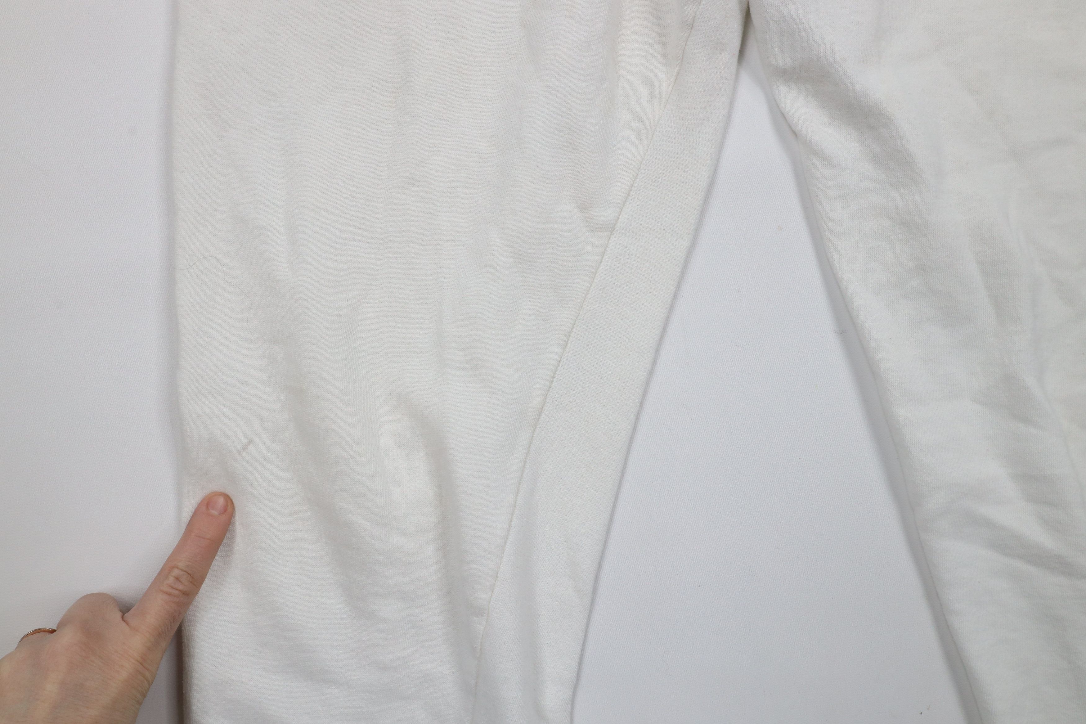 Vintage Vintage 90s Wilson Distressed Blank Sweatpants Pants White Size 31" - 5 Thumbnail