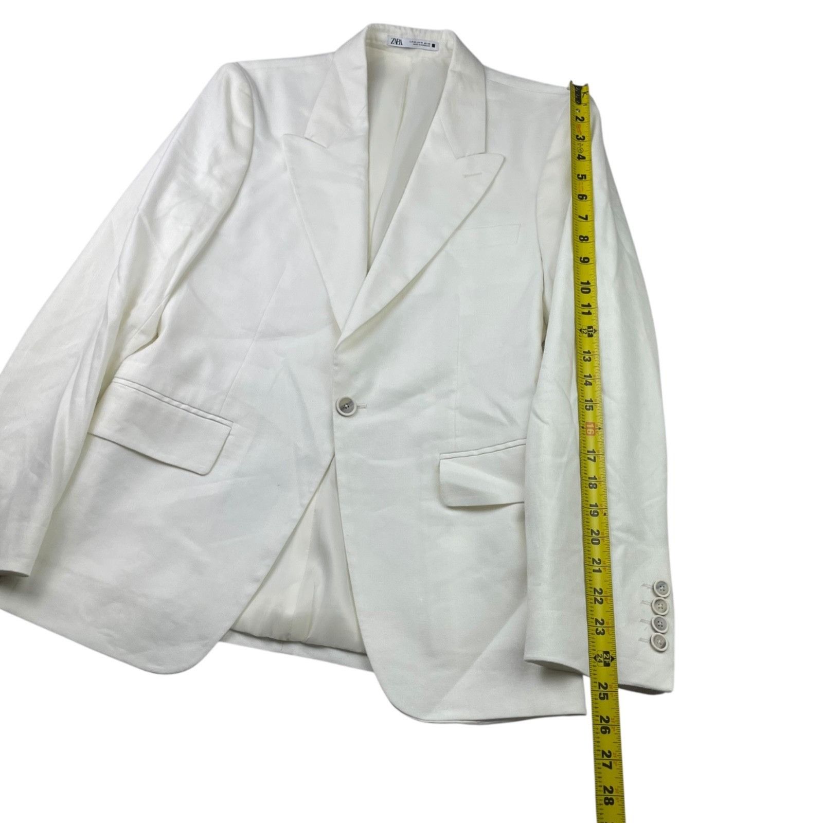 Zara Zara Men's Performance Slim Fit 1-Button Blazer White • 36R Size 36R - 11 Thumbnail