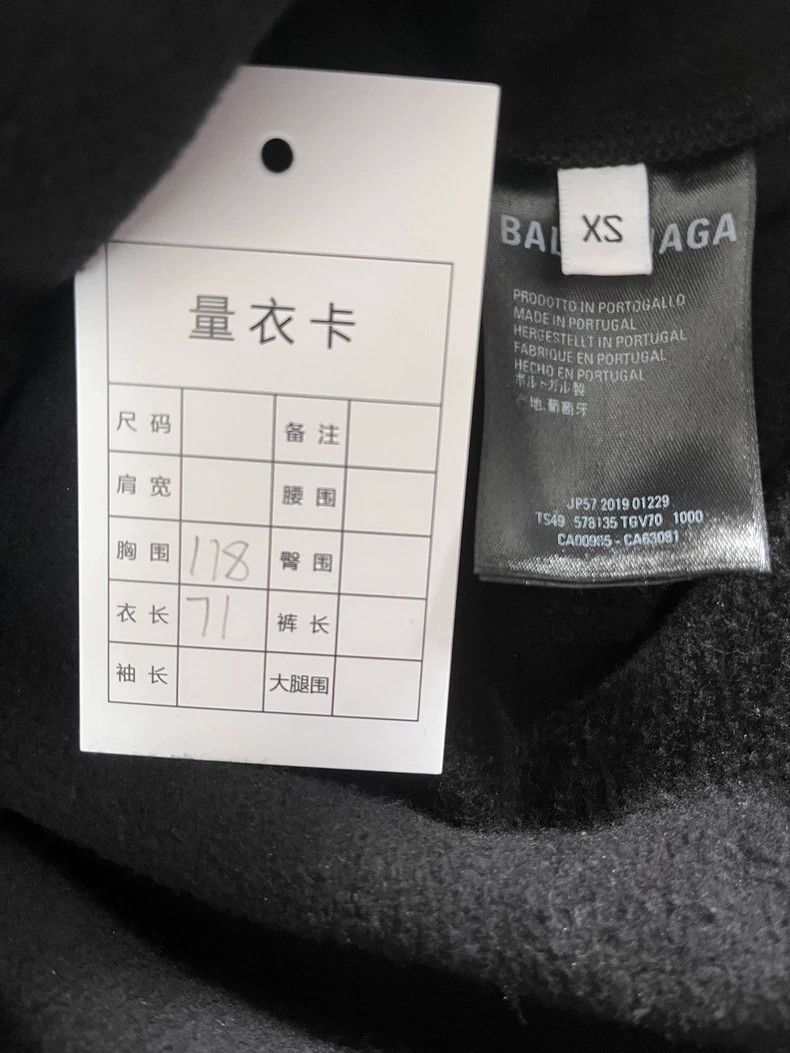 Balenciaga Balenciaga Crown Logo Letter Logo Hooded Solid Long Sleeve Size US XS / EU 42 / 0 - 5 Thumbnail