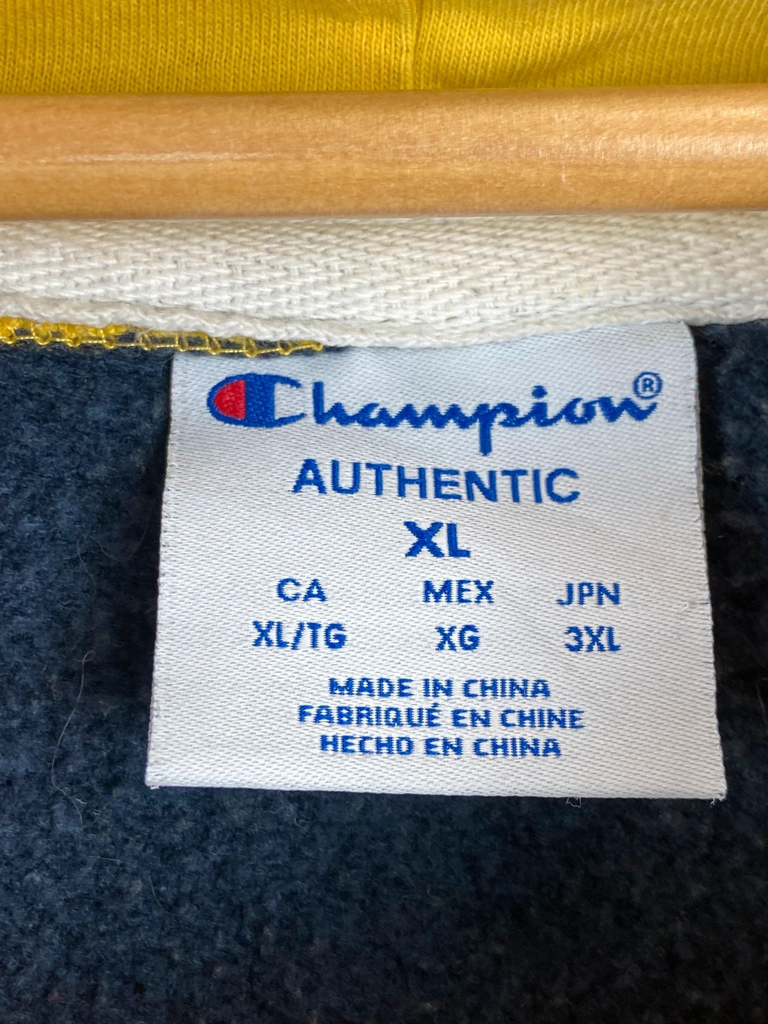 Champion Champion Michigan navy yellow varsity hoodie XL Size US XL / EU 56 / 4 - 5 Thumbnail