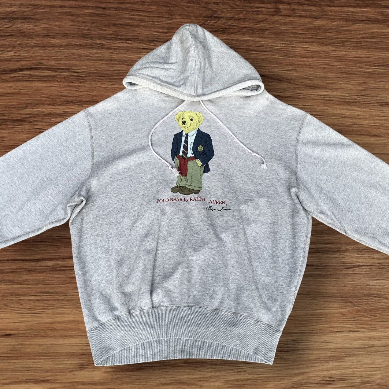Vintage Vintage 90s Polo Bear Ralph Lauren Hoodie Size L / US 10 / IT 46 - 4 Thumbnail