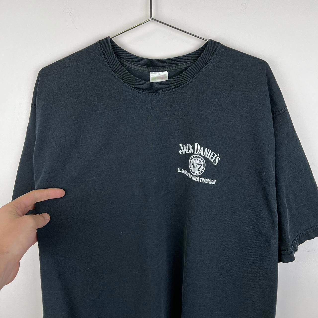 Fruit Of The Loom Vintage 90s Jack Daniel's Graphic Tee - Black Retro Design Size US XL / EU 56 / 4 - 4 Thumbnail