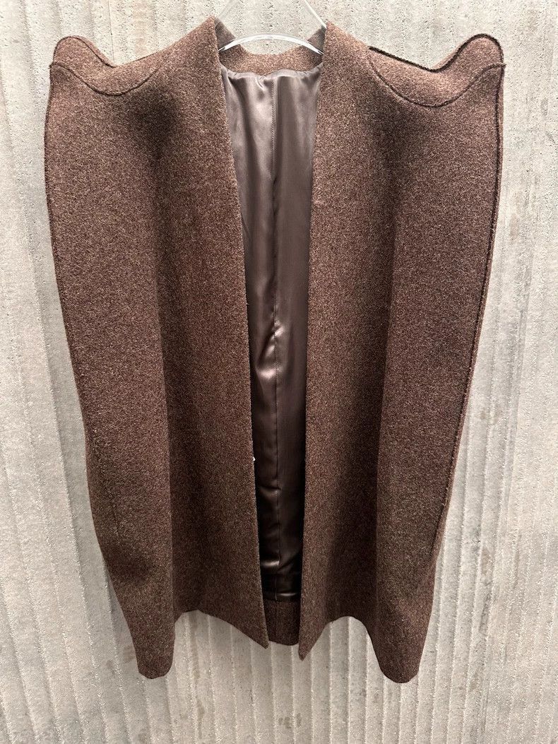 Rick Owens Rick Owens Giaca cloak fabric high shoulder jacket coat sha Size US L / EU 52-54 / 3 - 2 Thumbnail