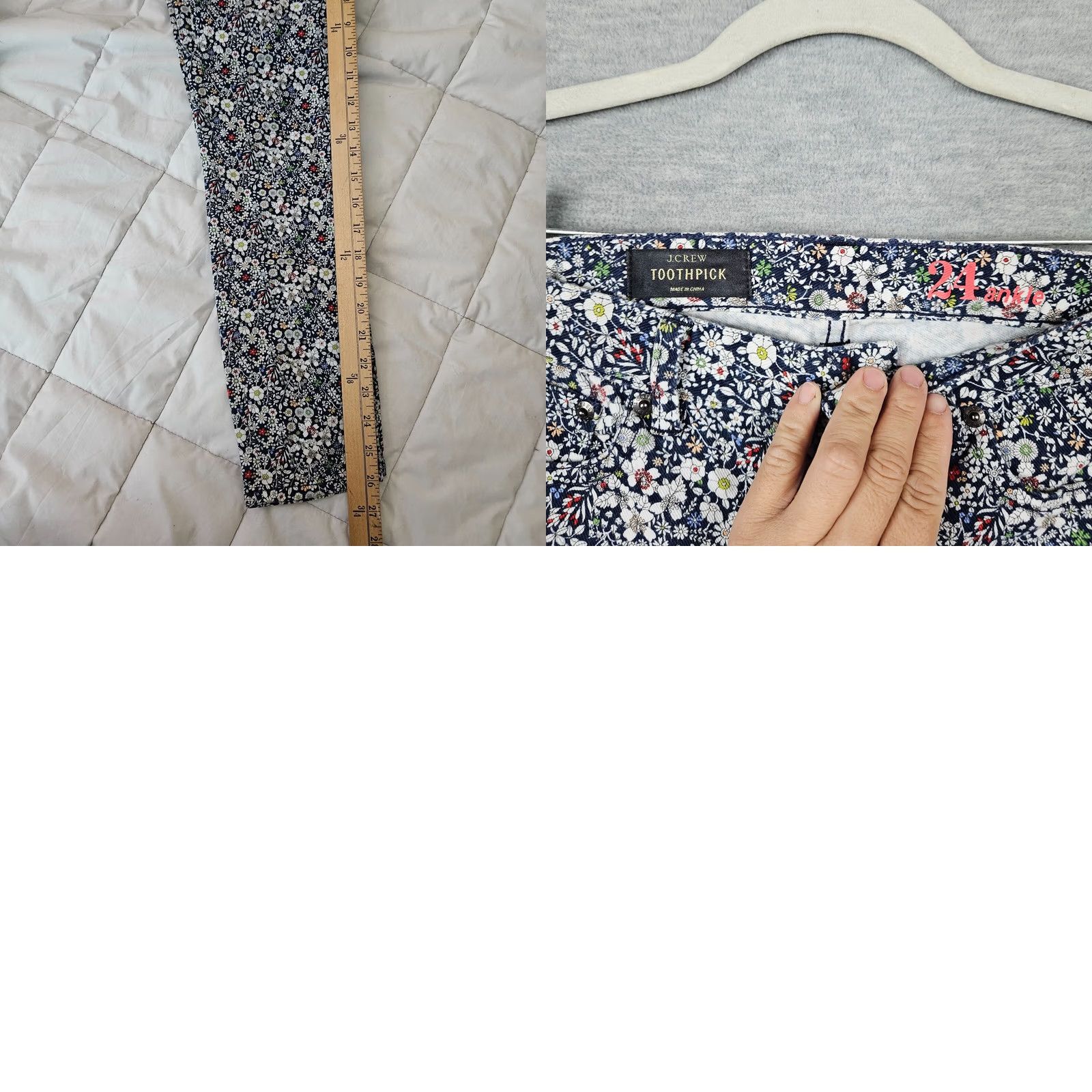 J.Crew J.Crew Toothpick Liberty Women's Meadow Floral Printed Ankle Pants Size 24 Size 42" / US 20 - 8 Thumbnail