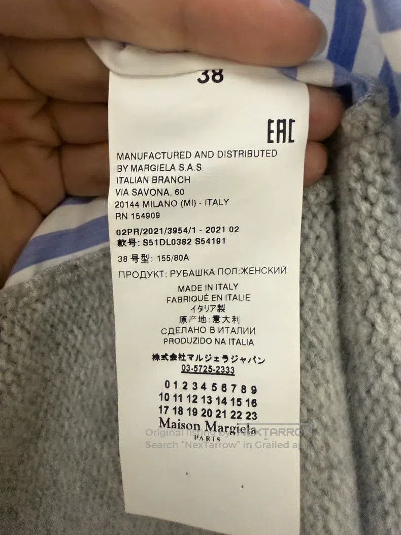 Maison Margiela Maison Margiela Striped knitted fake two-piece shirt Size XS / US 0-2 / IT 36-38 - 4 Thumbnail