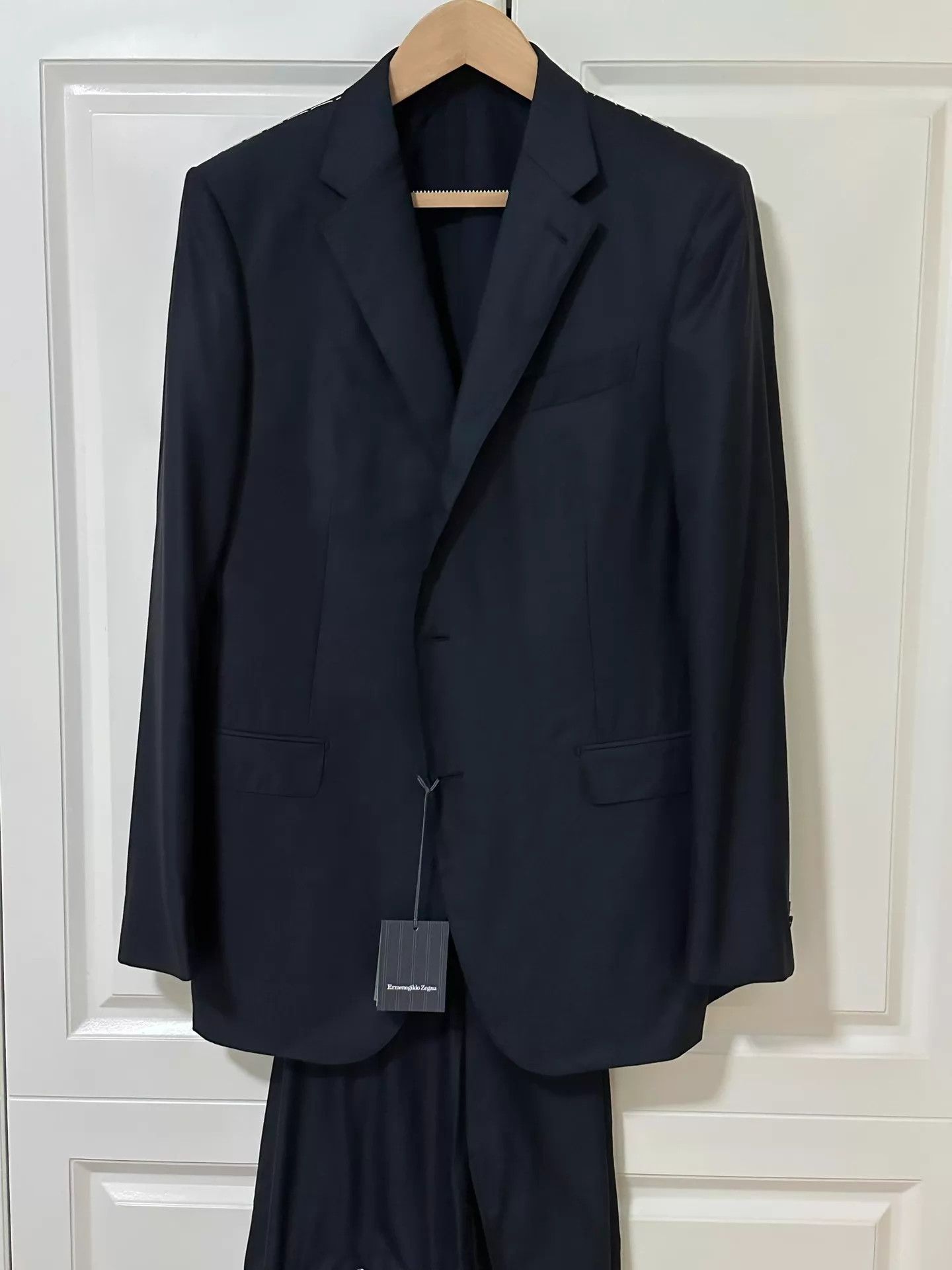 Ermenegildo Zegna Zegna 13milmil13 Su Misura Wool Navy Suit 54 Snake Size 54L - 1 Thumbnail