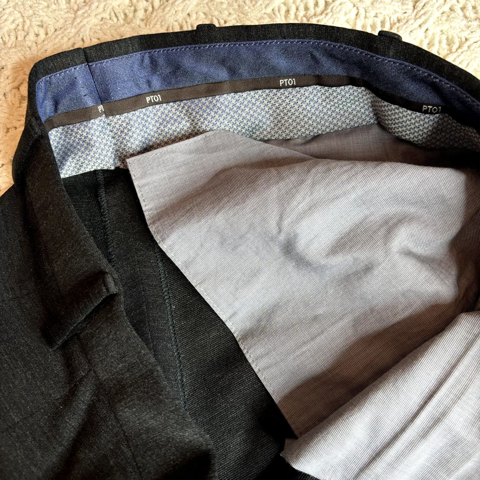 Other PT01 Pantaloni Torino Men W34 Dress Pants Gray Wool & Cotton Size 34S - 3 Thumbnail
