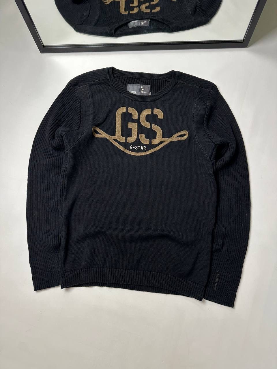 G-Star 🔥G-Star Vintage Cable Knite Sweater Big Logo RAW Size US XL / EU 56 / 4 - 1 Thumbnail