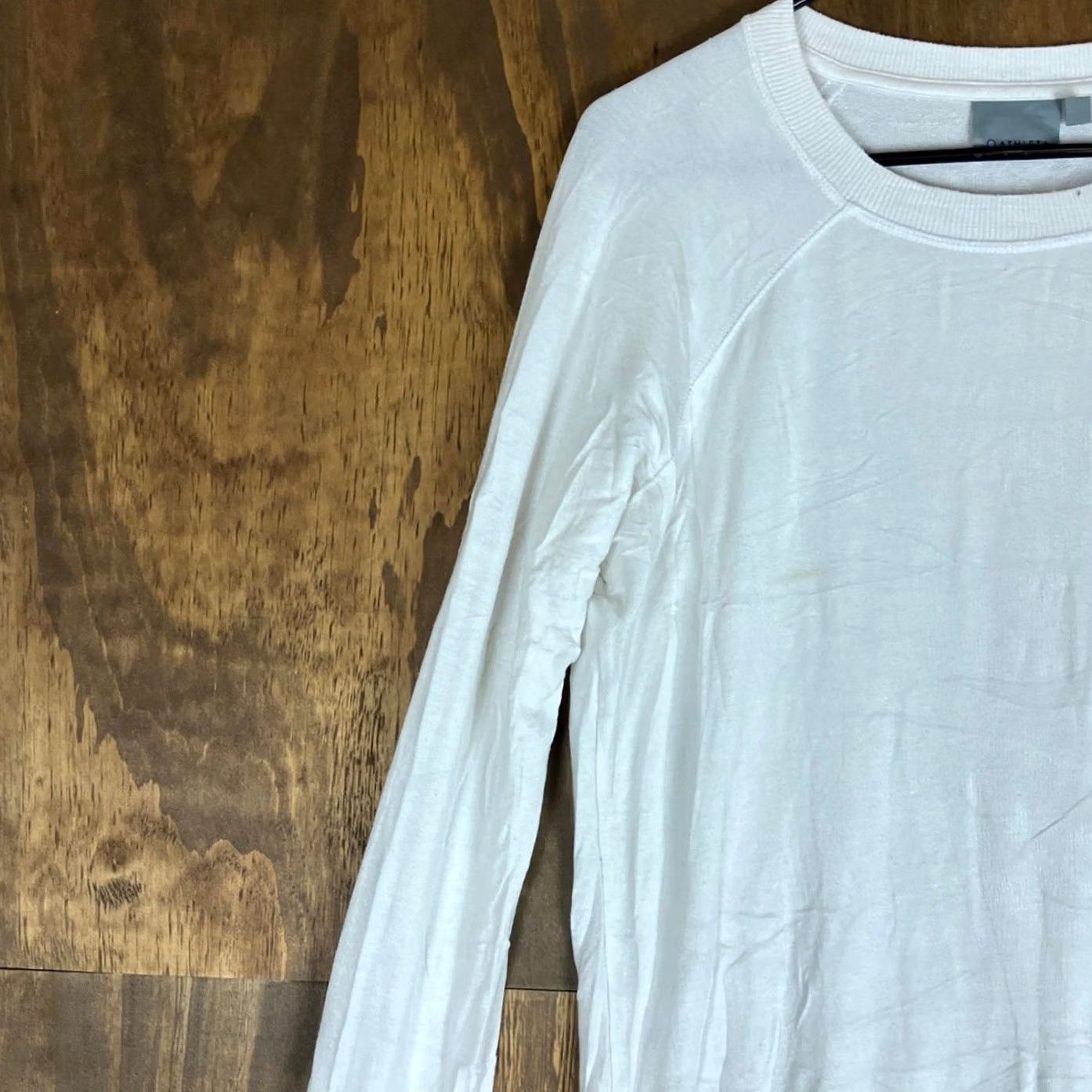 Athleta Athleta Sweatshirt White Crew Neck Long Sleeve Small Pull Over Women Athletic Casual Comfort Stretch Size S / US 4 / IT 40 - 4 Thumbnail