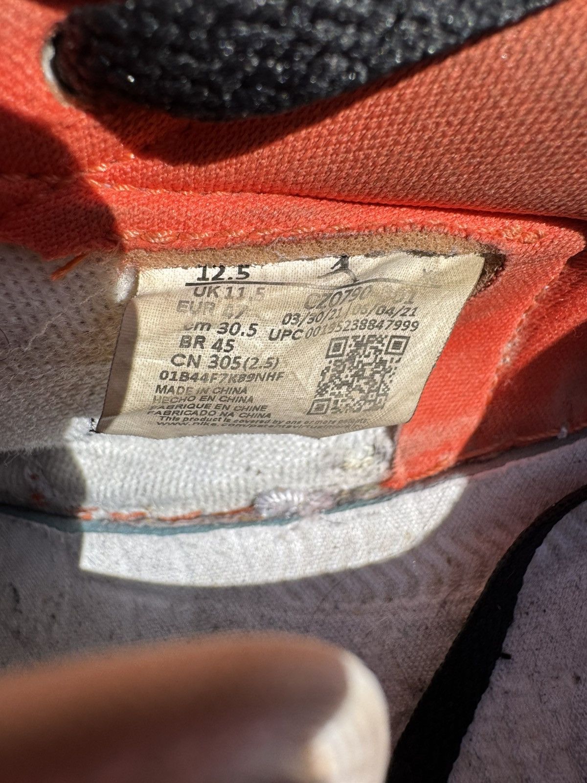 Jordan Brand JORDAN 1 LOW STARFISH SHATTERED BACKBOARD ORANGE SIZE 12.5 Size US 12.5 / EU 45-46 - 6 Thumbnail