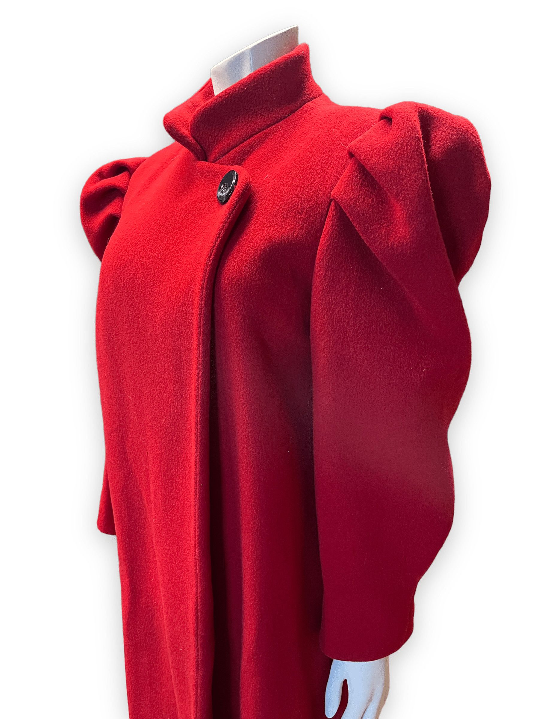 Diane von Furstenberg 80s Diane Von Furstenberg Vintage Red Wool Coat Union Made In USA Size M Size M / US 6-8 / IT 42-44 - 3 Thumbnail