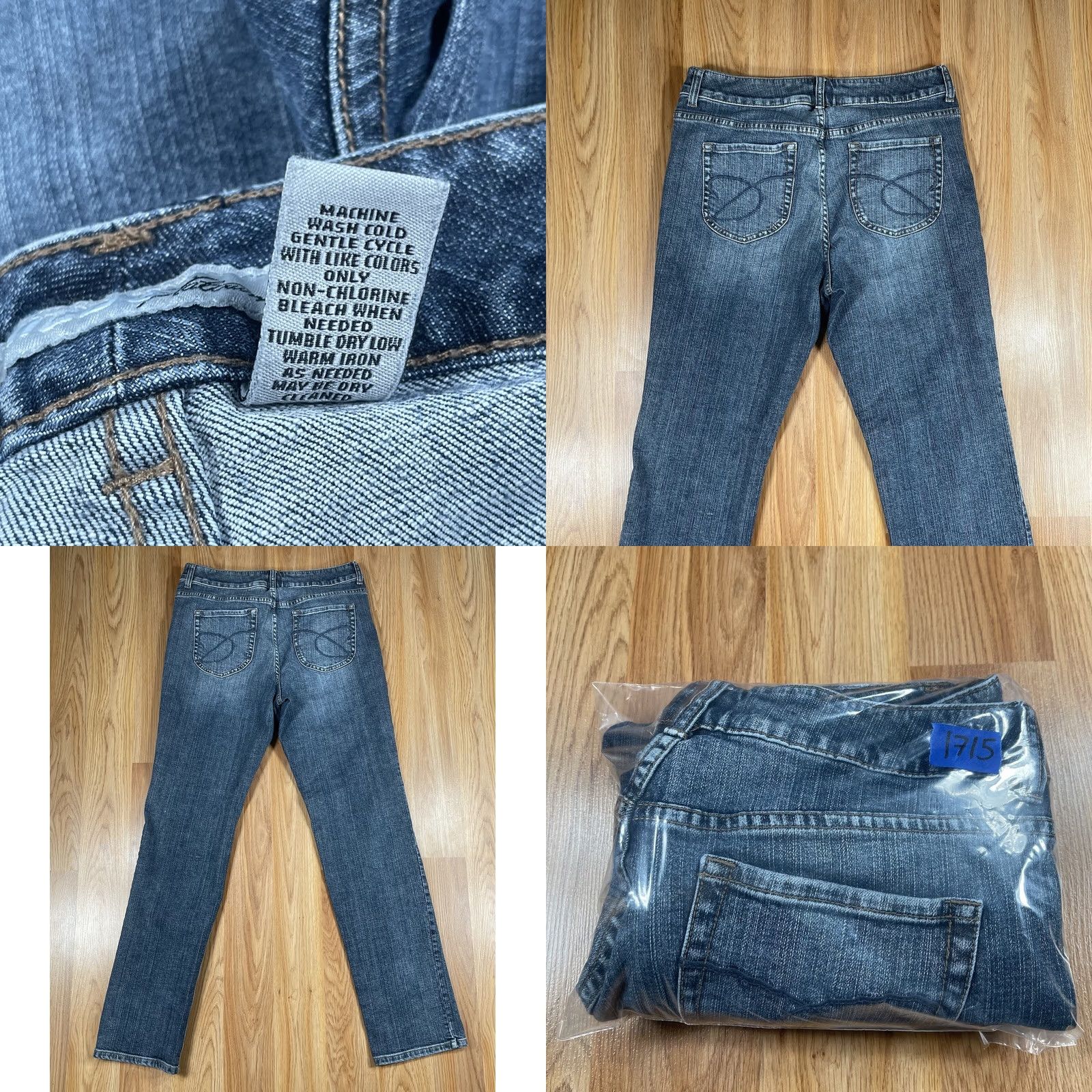 Denime Chico’s Jeans Womens 1.5 Reg Straight Leg Mid Rise Stretch Blue Denim Pants Size 26" / US 2 / IT 38 - 9 Thumbnail