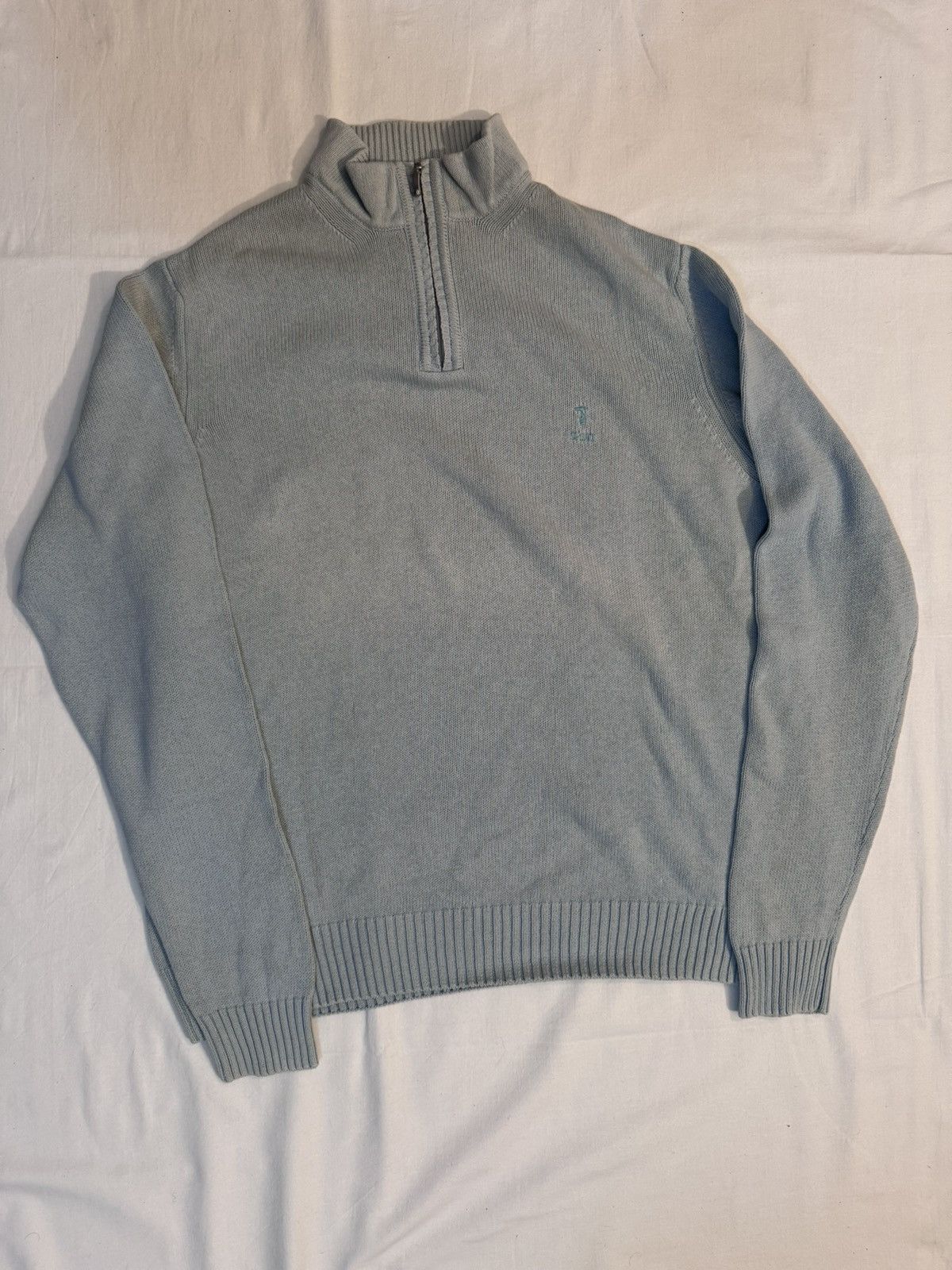 Trussardi Ice blue Trussardi jumper cotton knit Size US M / EU 48-50 / 2 - 1 Thumbnail