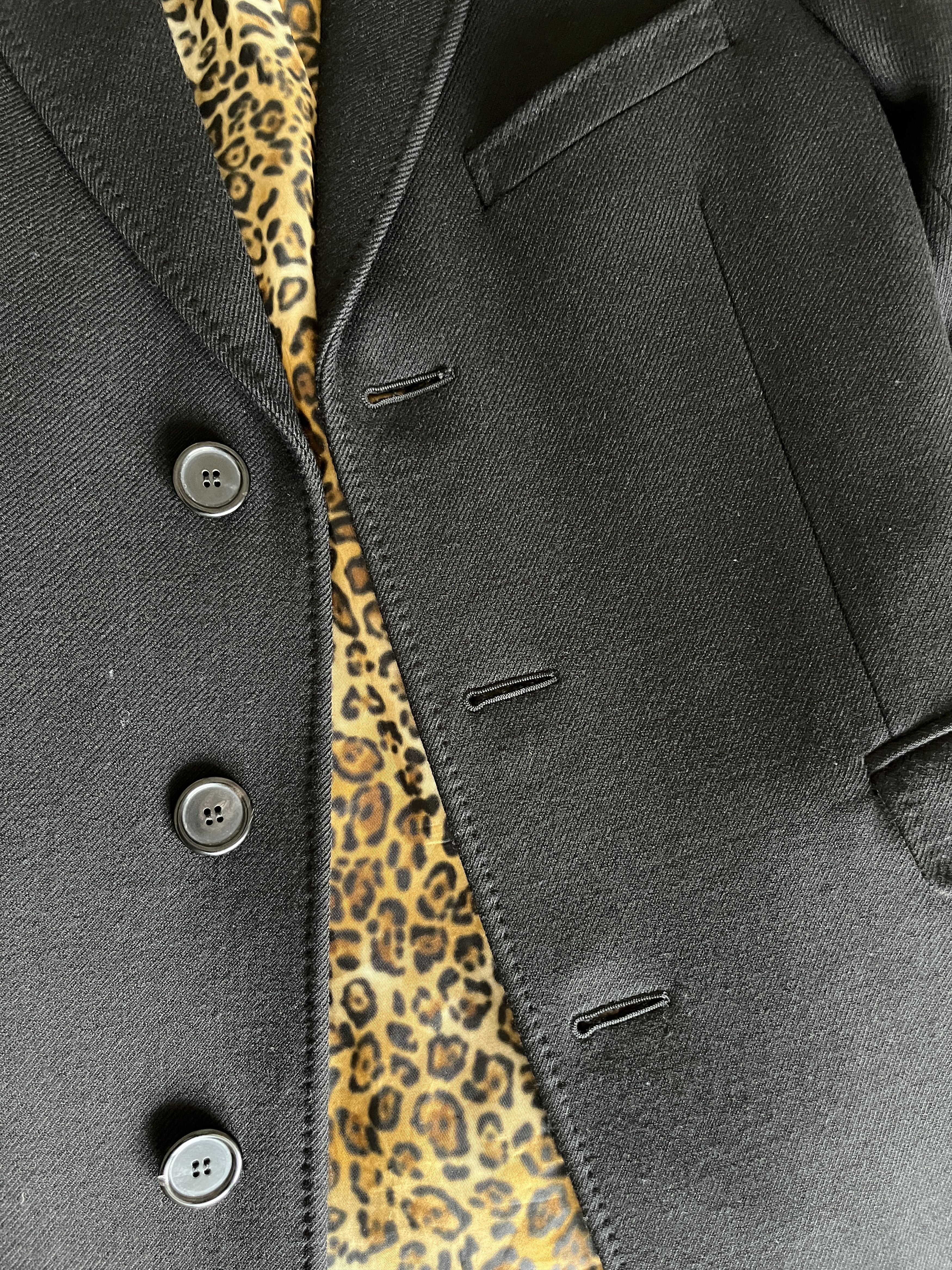 Hedi Slimane × Saint Laurent Paris SLP FW16 VELVET COLLAR COAT with Leopard Lining Size US S / EU 44-46 / 1 - 10 Thumbnail
