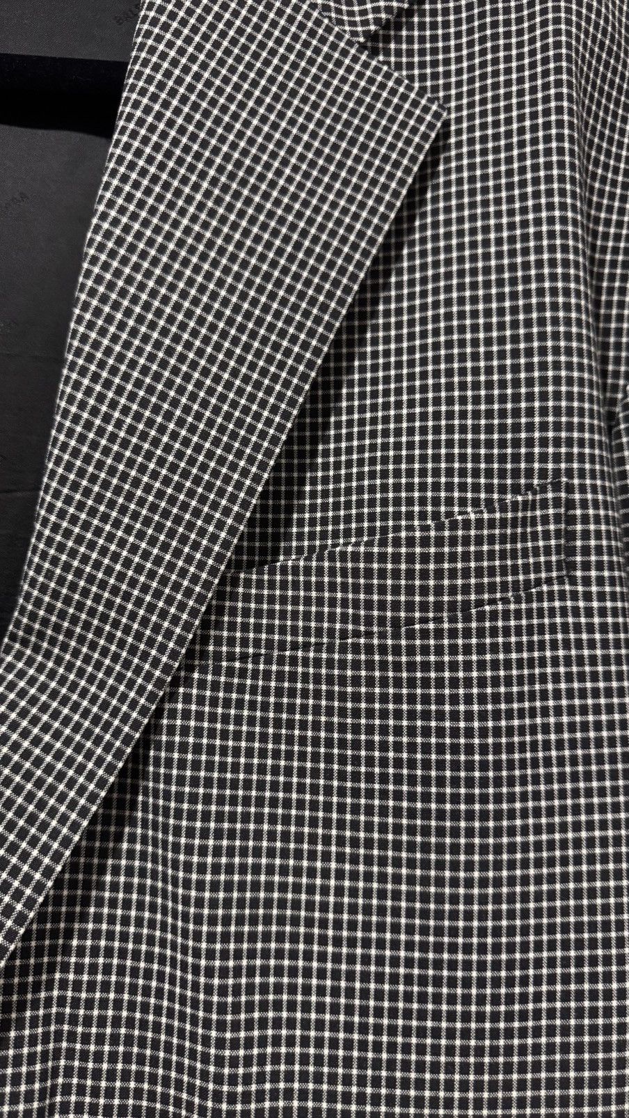 Balenciaga Balenciaga Check Pattern Tailored Jacket Size 46R - 4 Thumbnail
