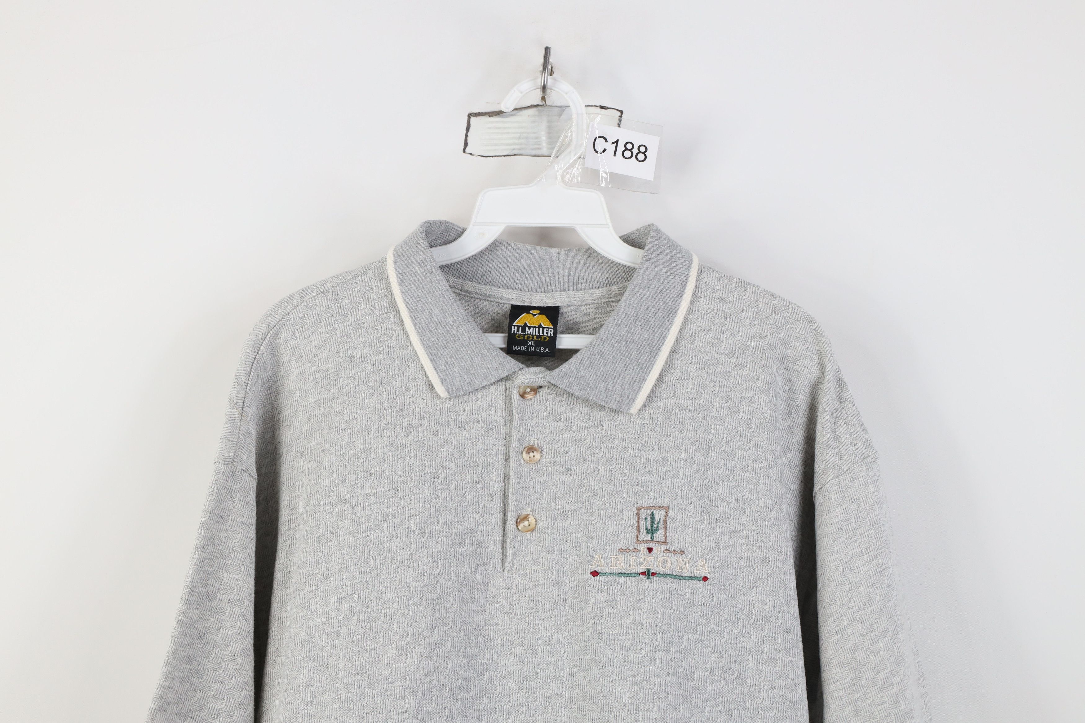 Vintage Vintage 90s Streetwear Arizona Cactus Knit Golf Polo Shirt Size US XL / EU 56 / 4 - 2 Thumbnail
