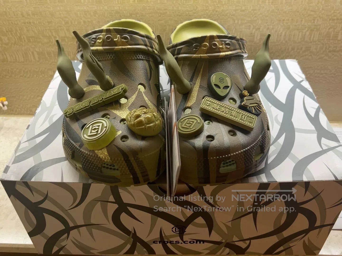 Crocs CLOT x ALIANENGR x CROSS Green Thorn Crocs. Size US 8.5 / EU 41-42 - 1 Thumbnail