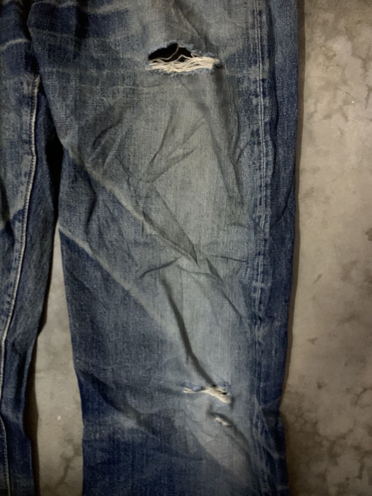 Japanese Brand × Sugar Cane Vintage Sugar Cane Selvedge Flare Distress Denim Jeans Size US 32 / EU 48 - 3 Thumbnail