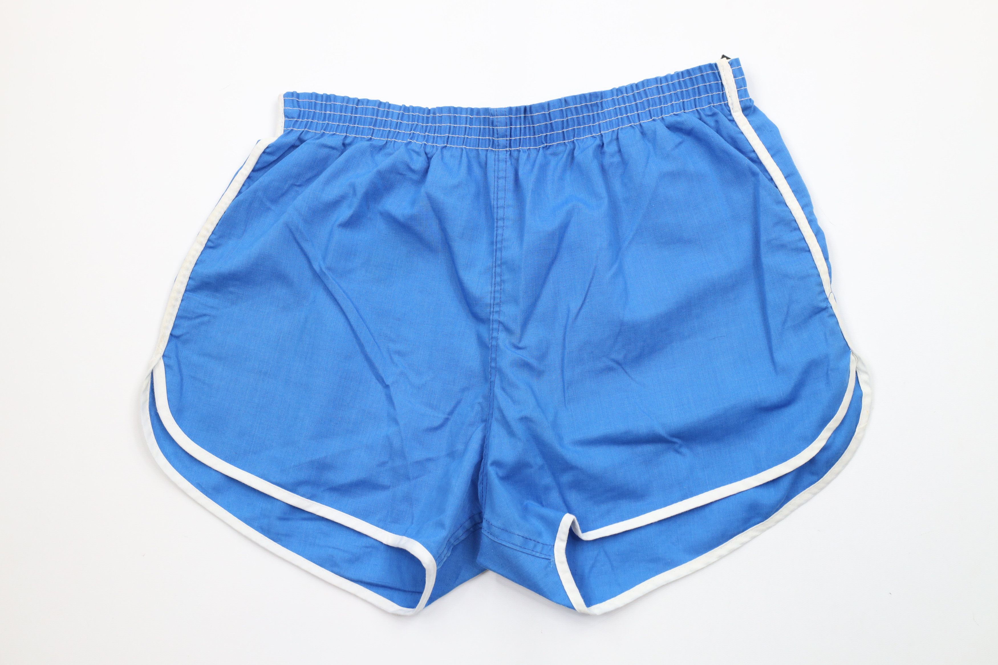 Vintage 60s 70s Streetwear Piping Running Gym Shorts USA