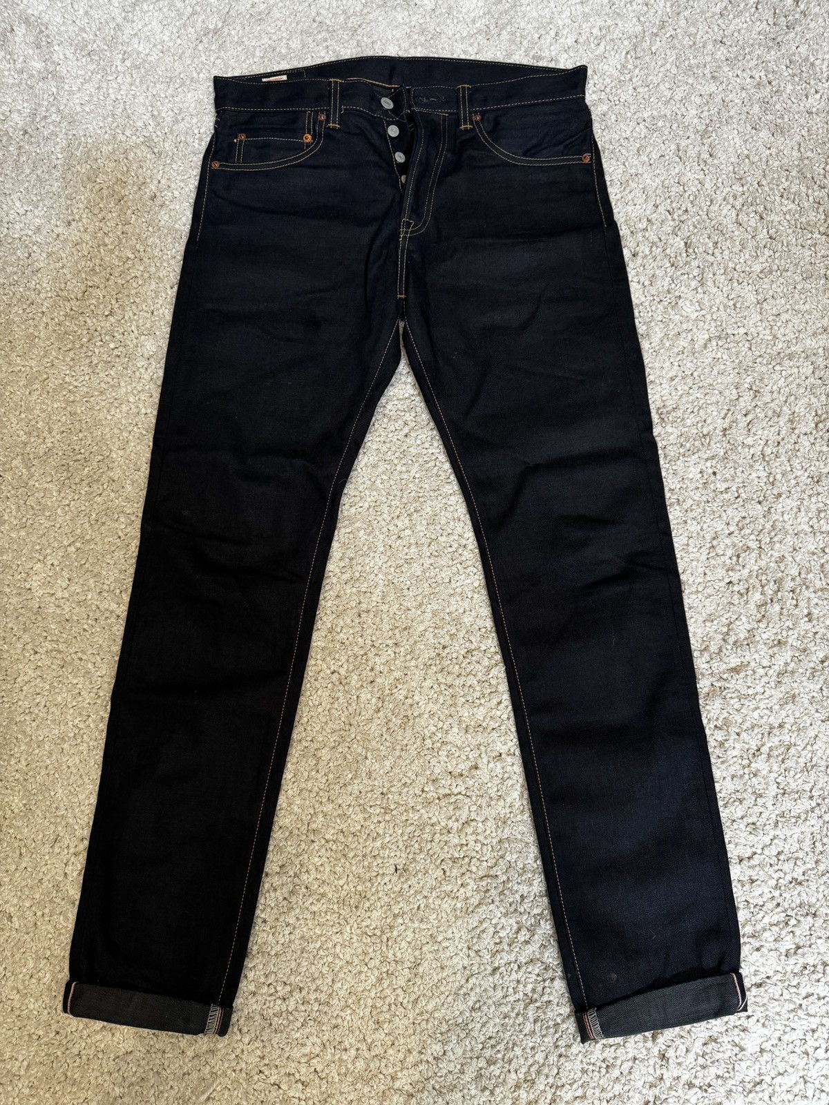 Image of Momotaro Selvedge Jeans in Dark Blue, Men's (Size 33)