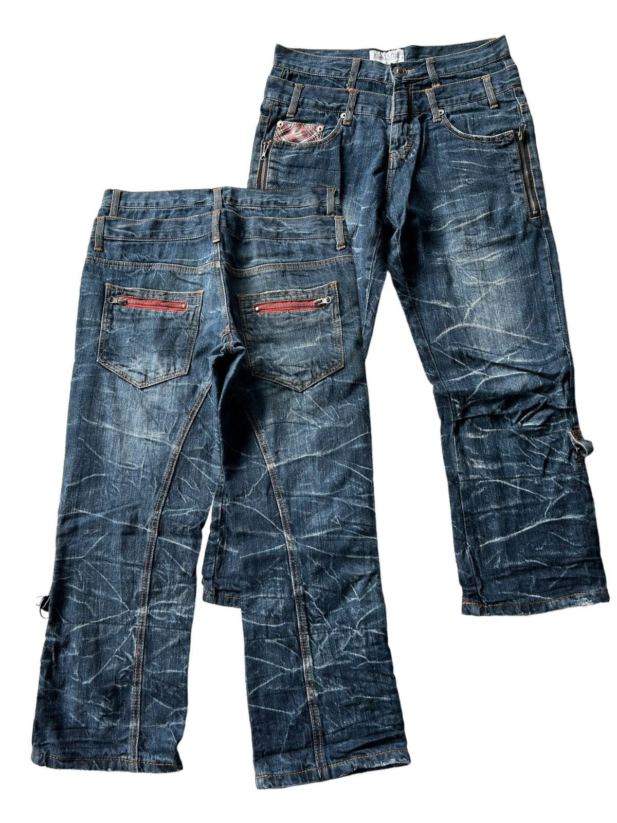 Japanese Brand × Kapital × Vintage NYLAUS Crazy Punk Bondage Denim Style ☠️ Size US 30 / EU 46 - 1 Thumbnail