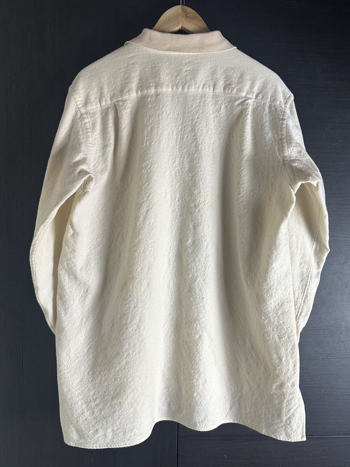 Yohji Yamamoto Heavy Textured Wool Knitted Collar Shirt Size US L / EU 52-54 / 3 - 5 Thumbnail