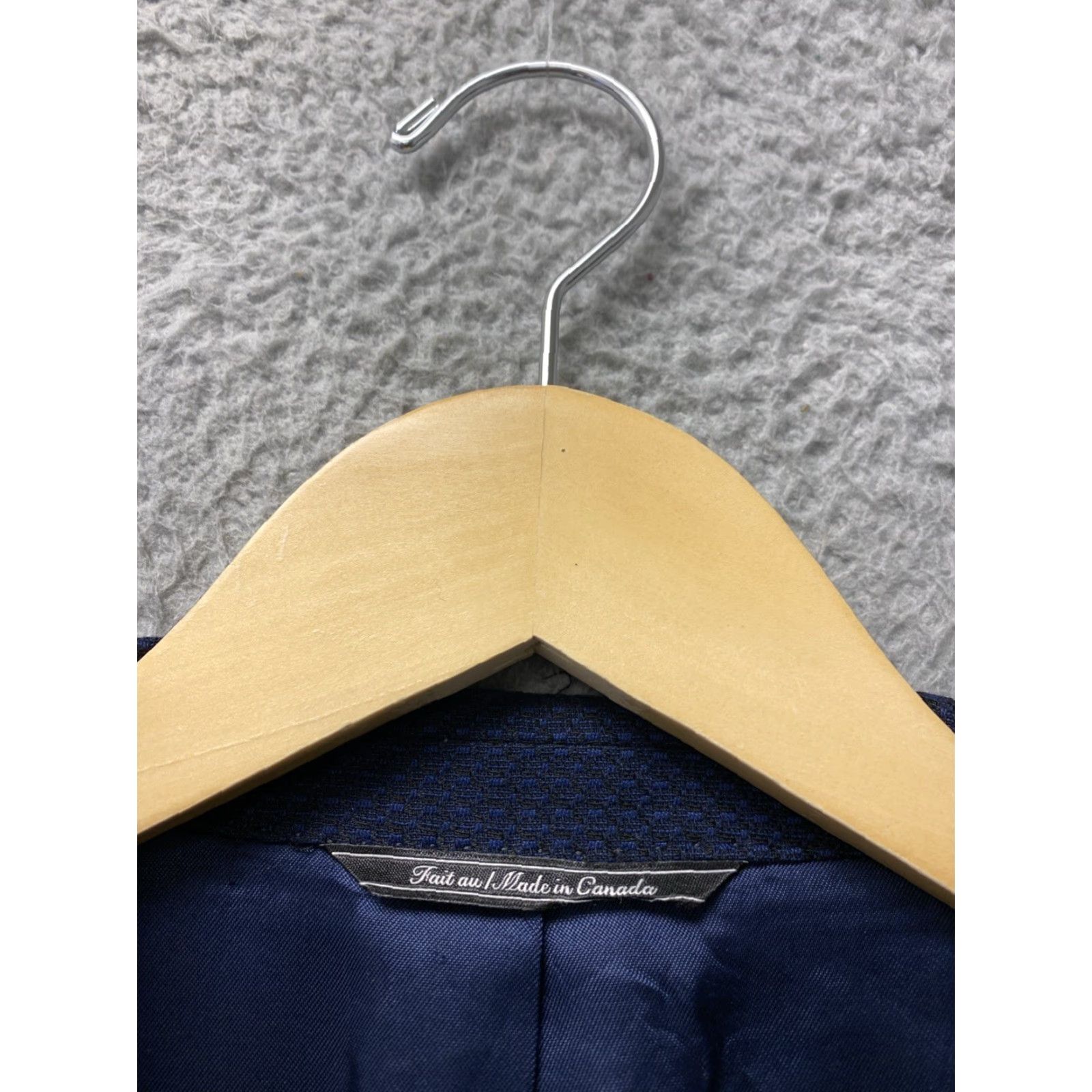 Vintage VINTAGE Savile Row Men's Blazer Jacket Sport Coat 42R Navy Viscose Bamboo Formal Suit Size 42R - 2 Thumbnail