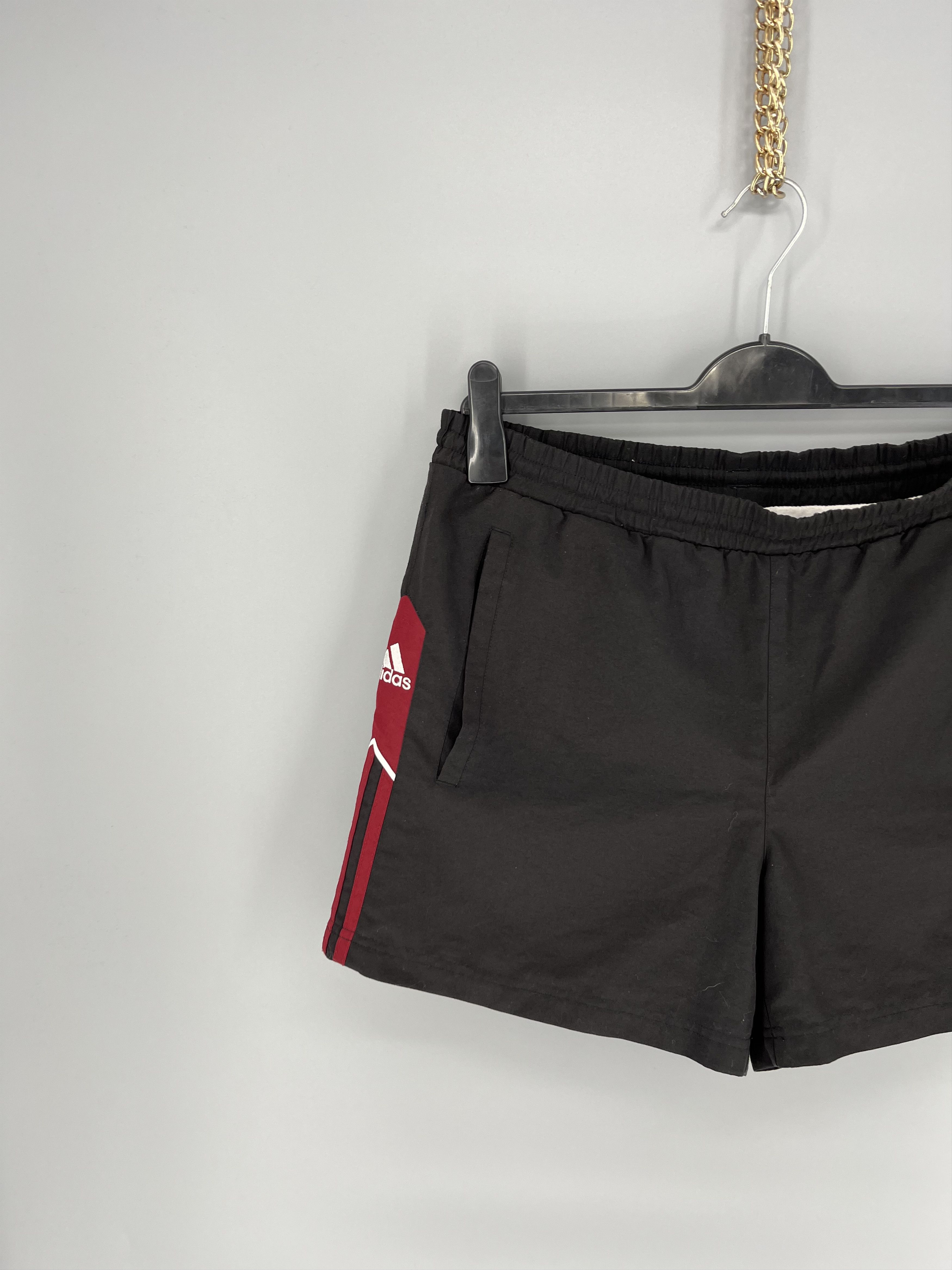 Adidas 90s Vintage Adidas Black Nylon Mini Logo Shorts Travis Style Size US 34 / EU 50 - 4 Thumbnail