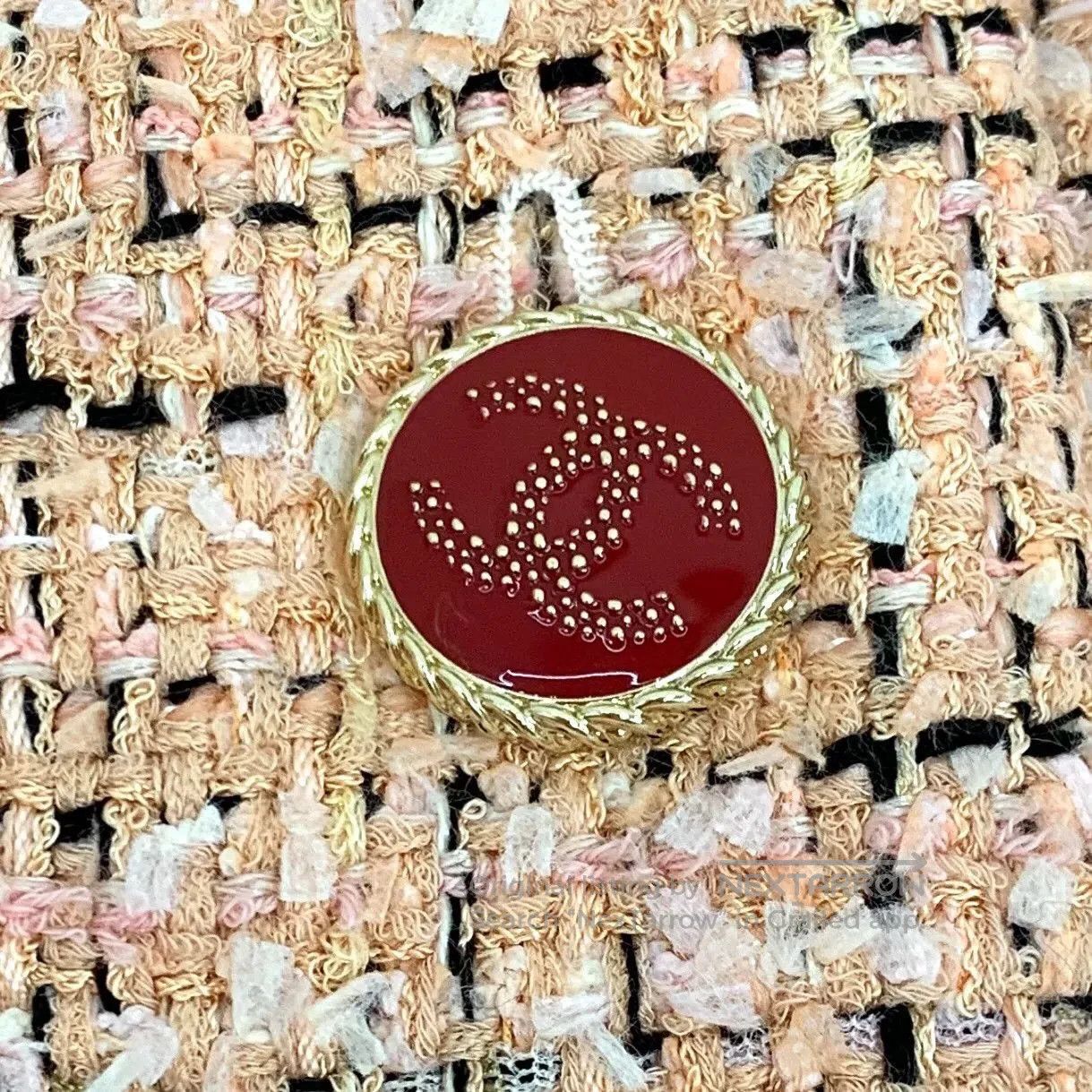 Chanel chanel orange tweed button-up jacket. Size US M / EU 48-50 / 2 - 5 Thumbnail
