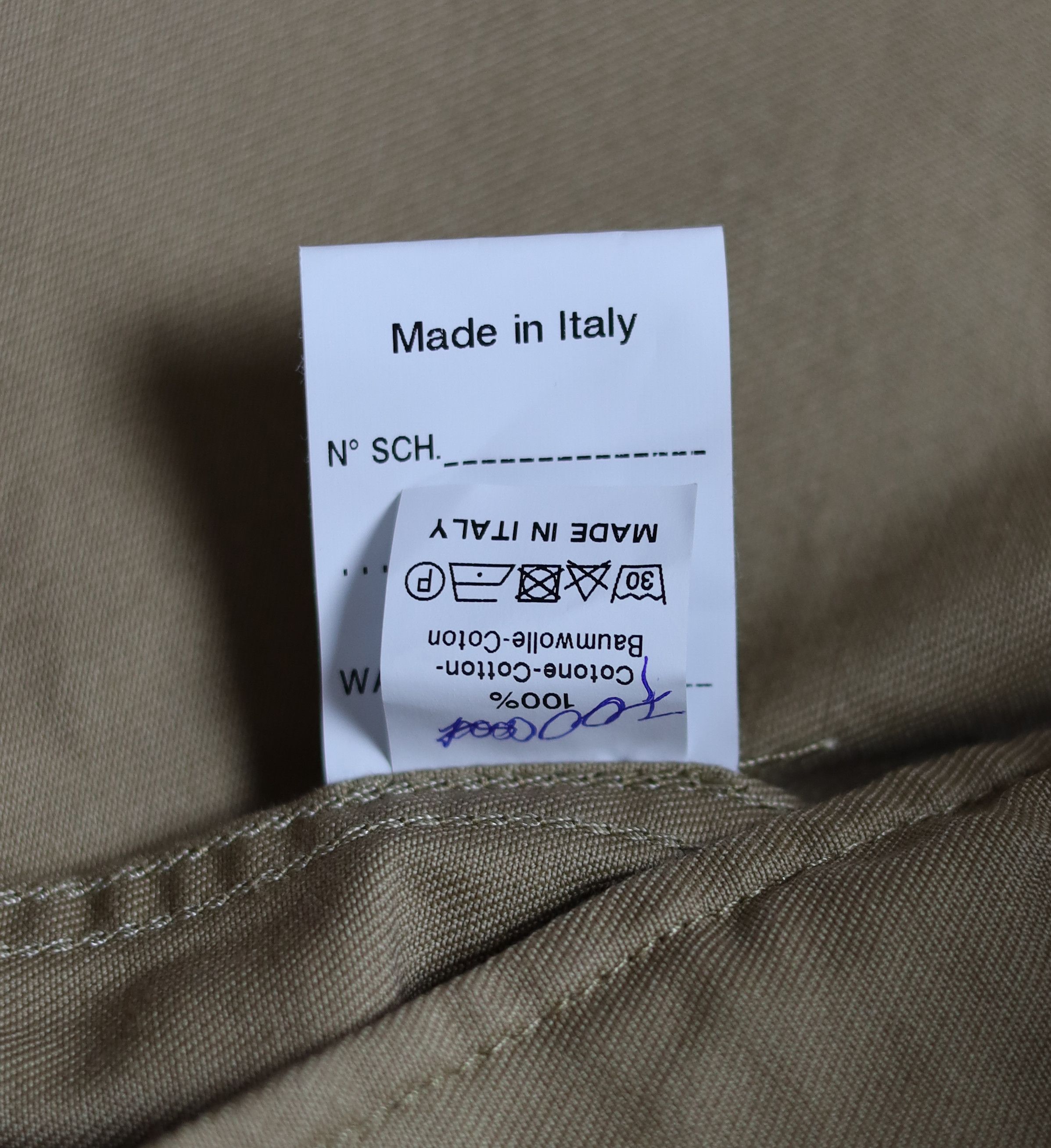 C.O.F. Studio Men's C.O.F Studio Biege Moleskin Cotton Coat Size M Size US M / EU 48-50 / 2 - 10 Thumbnail