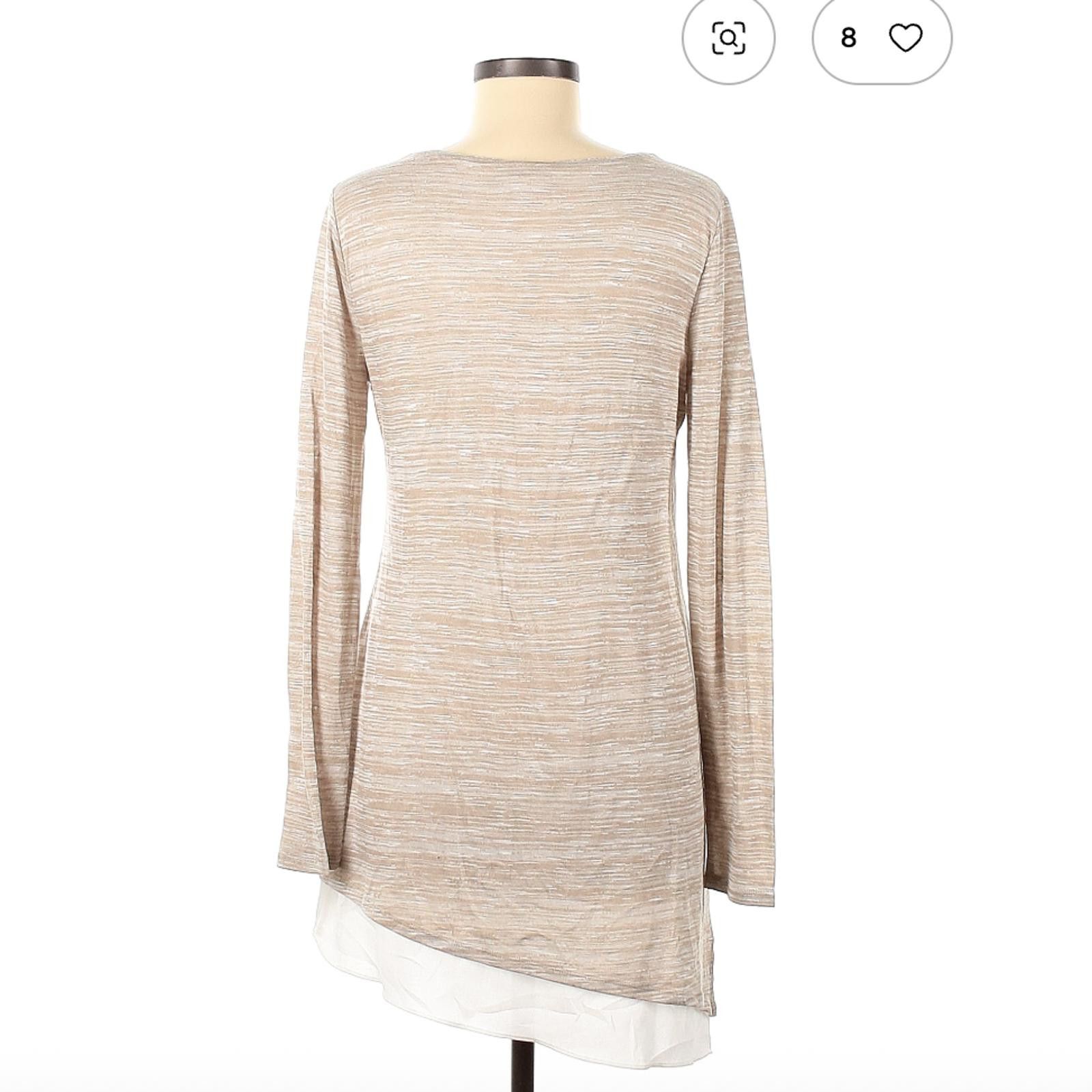 Other White House Black Market Tan Long Sleeve Top Size M Size M / US 6-8 / IT 42-44 - 2 Thumbnail
