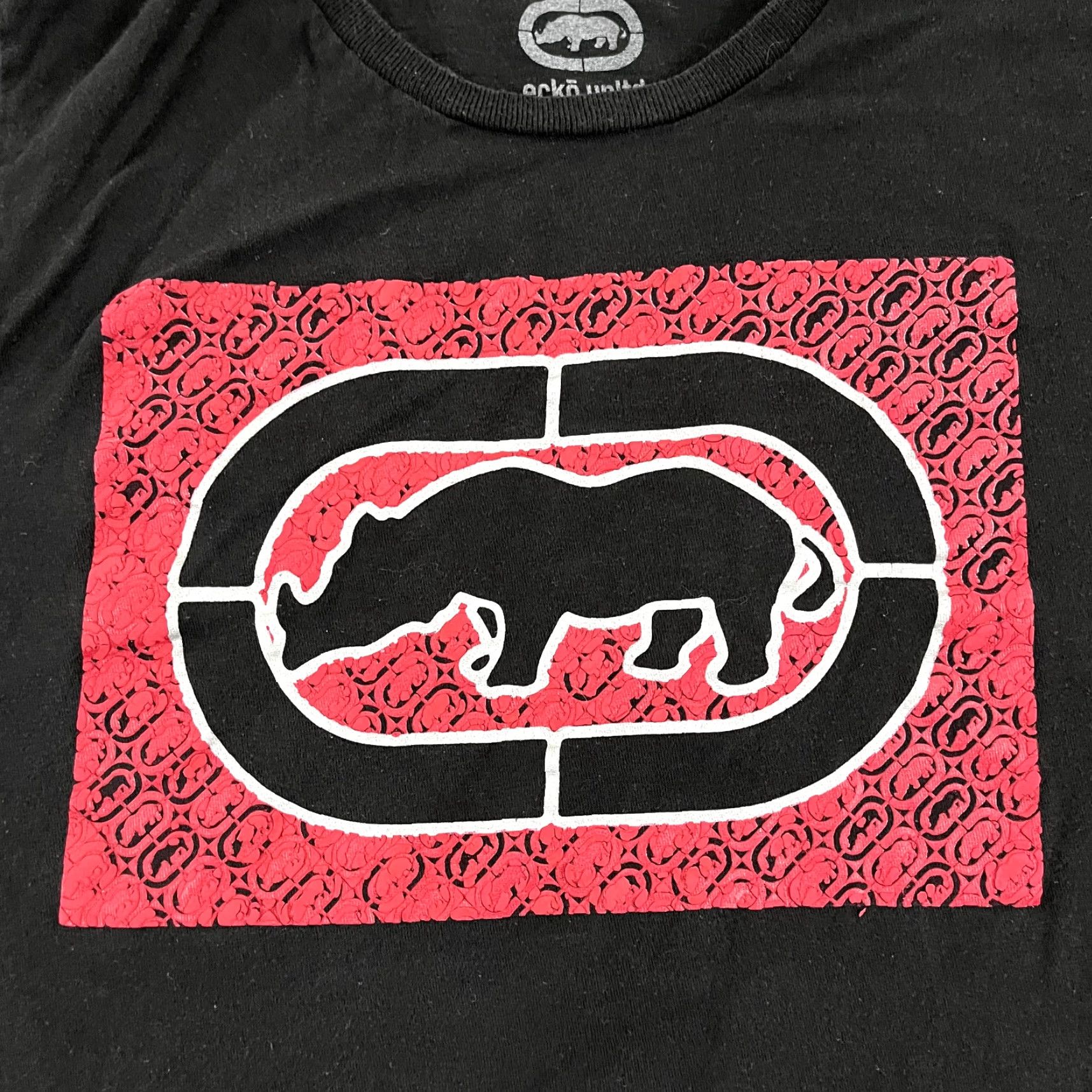Ecko Unltd. ECKO UNLTD Shirt Mens Small/Medium Black Graphic Skate Streetwear Marc Y2K T-Shirt Crew Neck Short Sleeve Logo Regular Men Size US M / EU 48-50 / 2 - 2 Thumbnail
