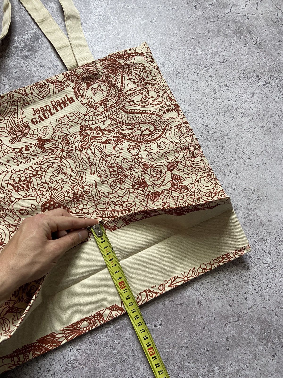 Jean Paul Gaultier Jean Paul Gaultier Dragon Print Tote Shopper Bag Size ONE SIZE - 7 Thumbnail