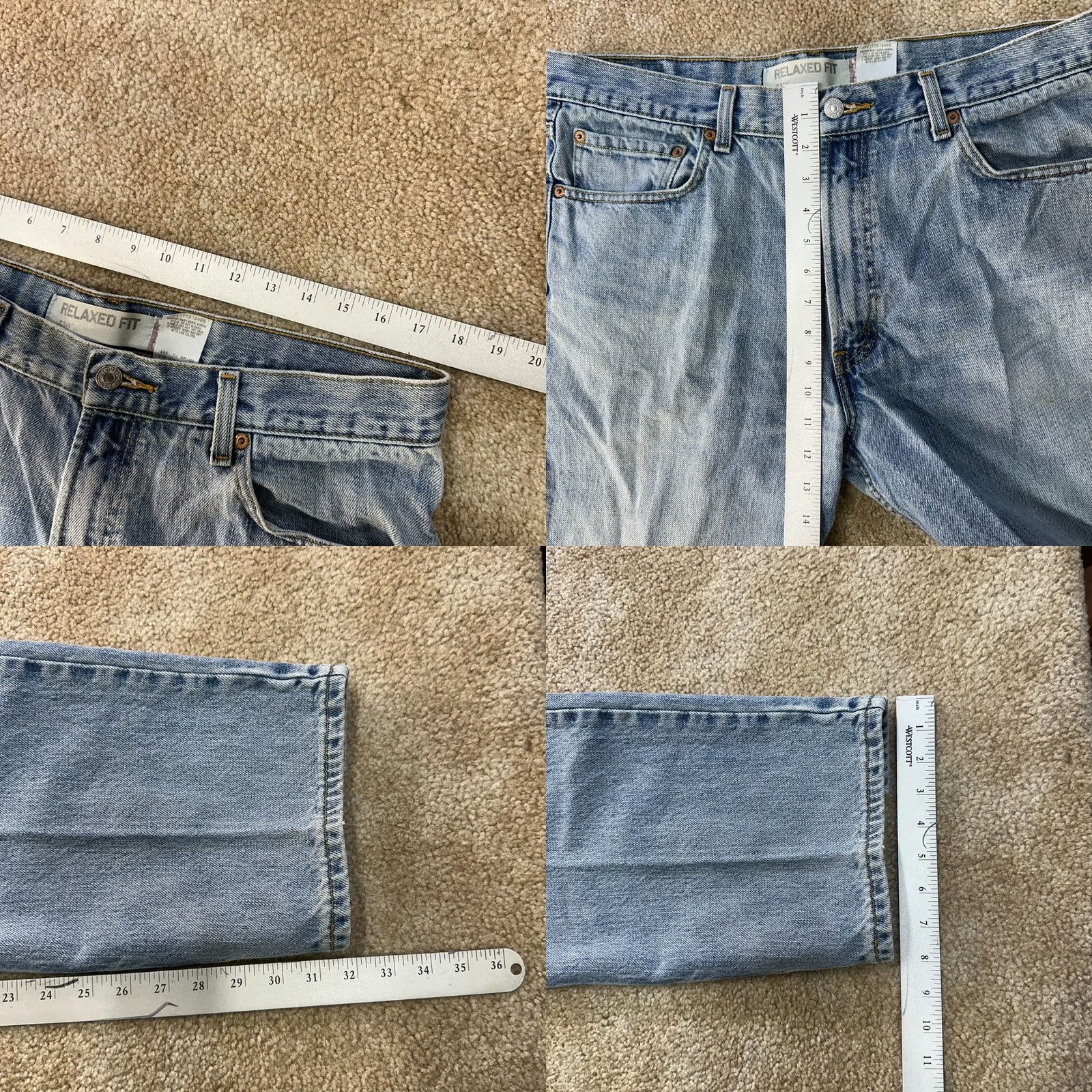 Levi's New title: Levi'S 550 Relaxed Straight Denim Mens 36x32 Blue Medium Jeans with Zip Button Closure Size US 36 / EU 52 - 9 Thumbnail