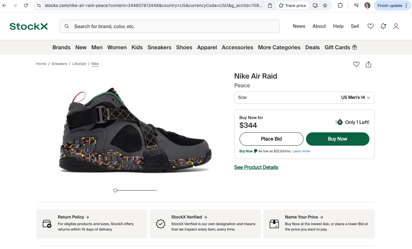 Nike Nike Air Raid Peace Size US 14 / EU 47 - 8 Thumbnail