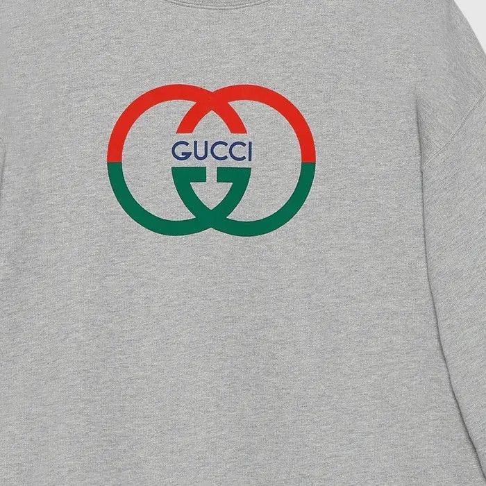 Gucci o1s1wg110925 Cotton Jersey Printed Sweatshirt in Gray Size US XXL / EU 58 / 5 - 2 Thumbnail