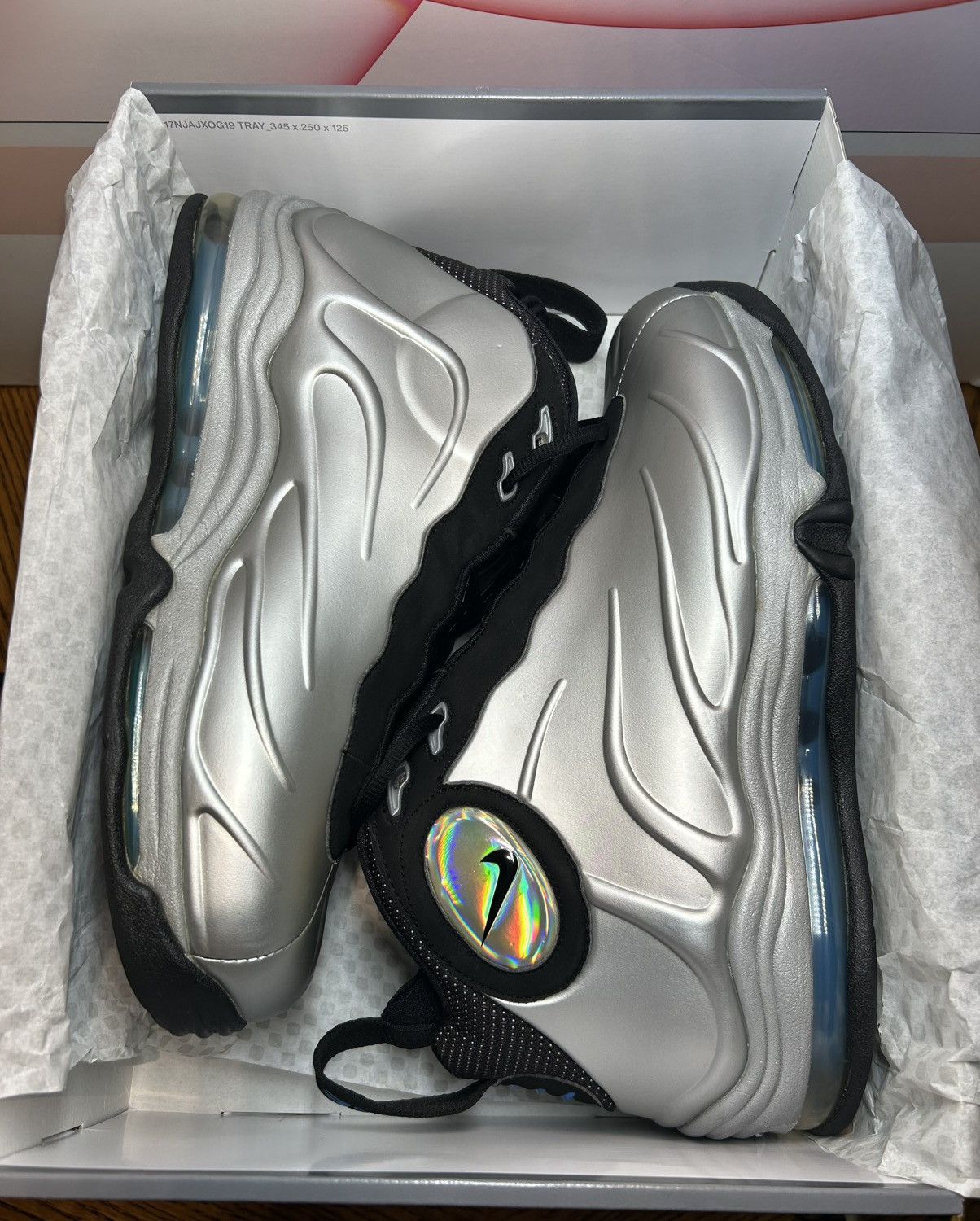 Nike Size 11 - Nike Total Air Foamposite Max Metallic Silver 2011 Size US 11 / EU 44 - 2 Thumbnail