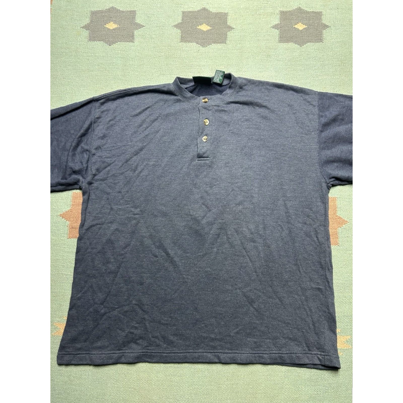 Vintage VINTAGE Brut Henley Shirt Sweater Long Sleeve Blue Men XL Size US XL / EU 56 / 4 - 2 Thumbnail